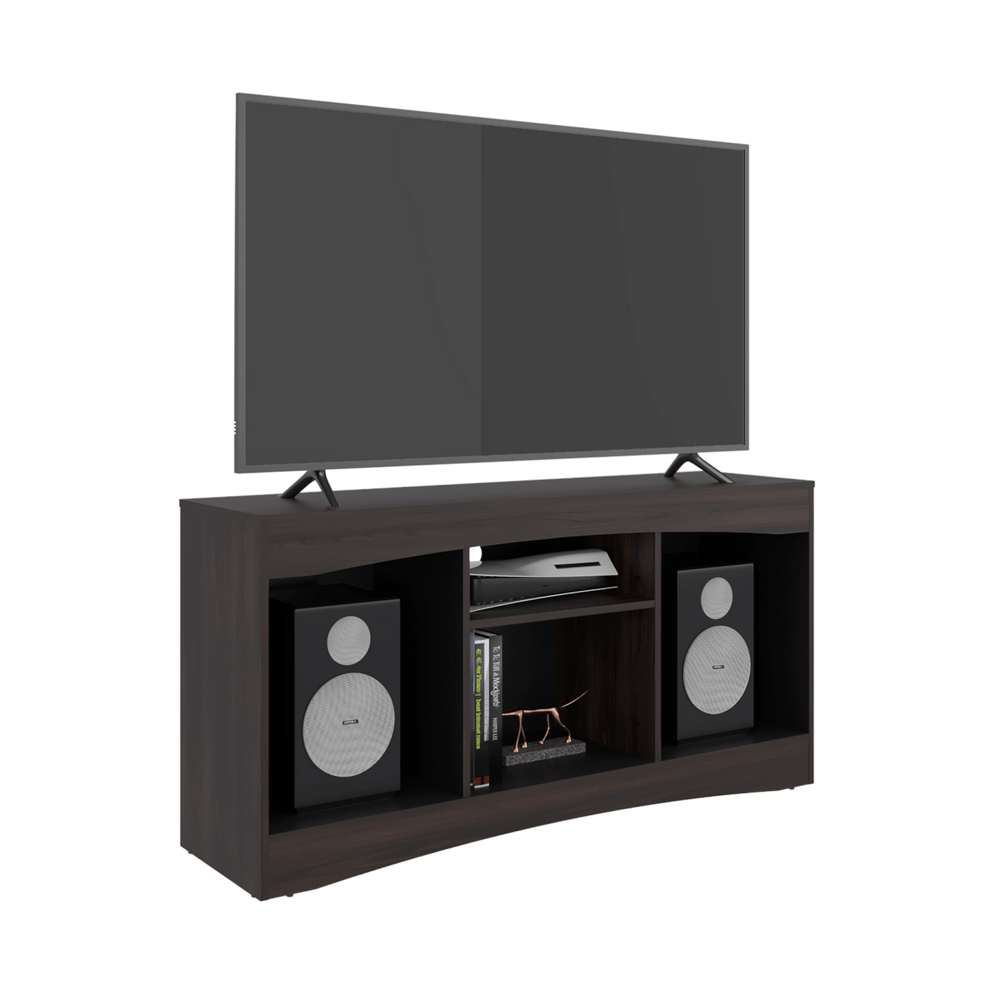Mesa De Tv Fiorenzi 65"  70X139X37 Rta Nogal Wengue