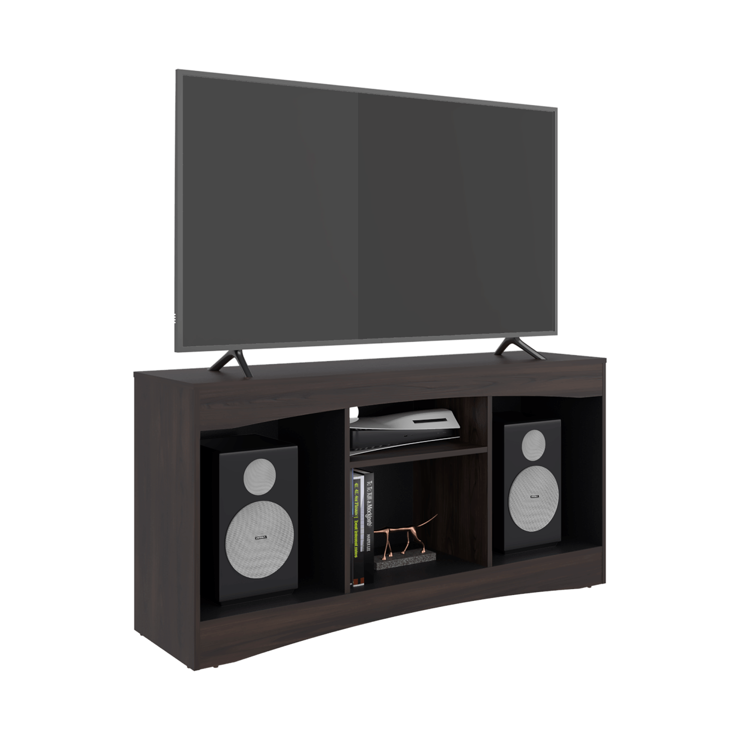 Mesa De Tv Fiorenzi 65"  70X139X37 Rta Nogal Wengue
