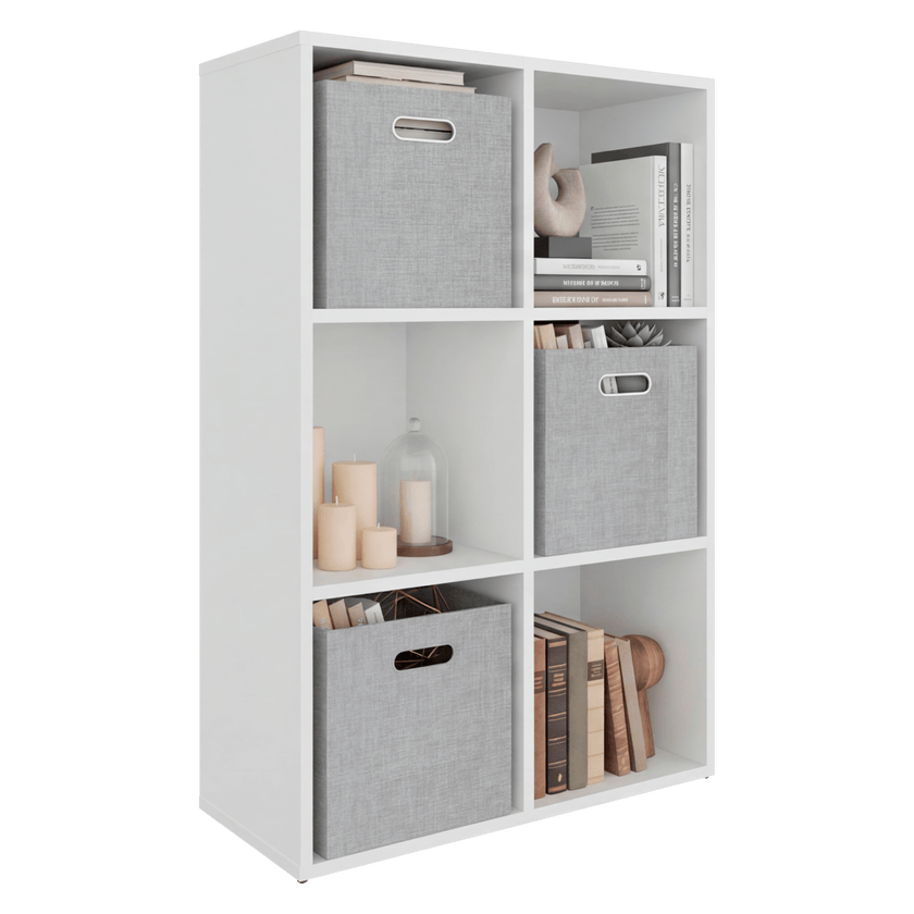Organizador Cúbico 6 Lena 92X61X26 Rta Blanco Zf