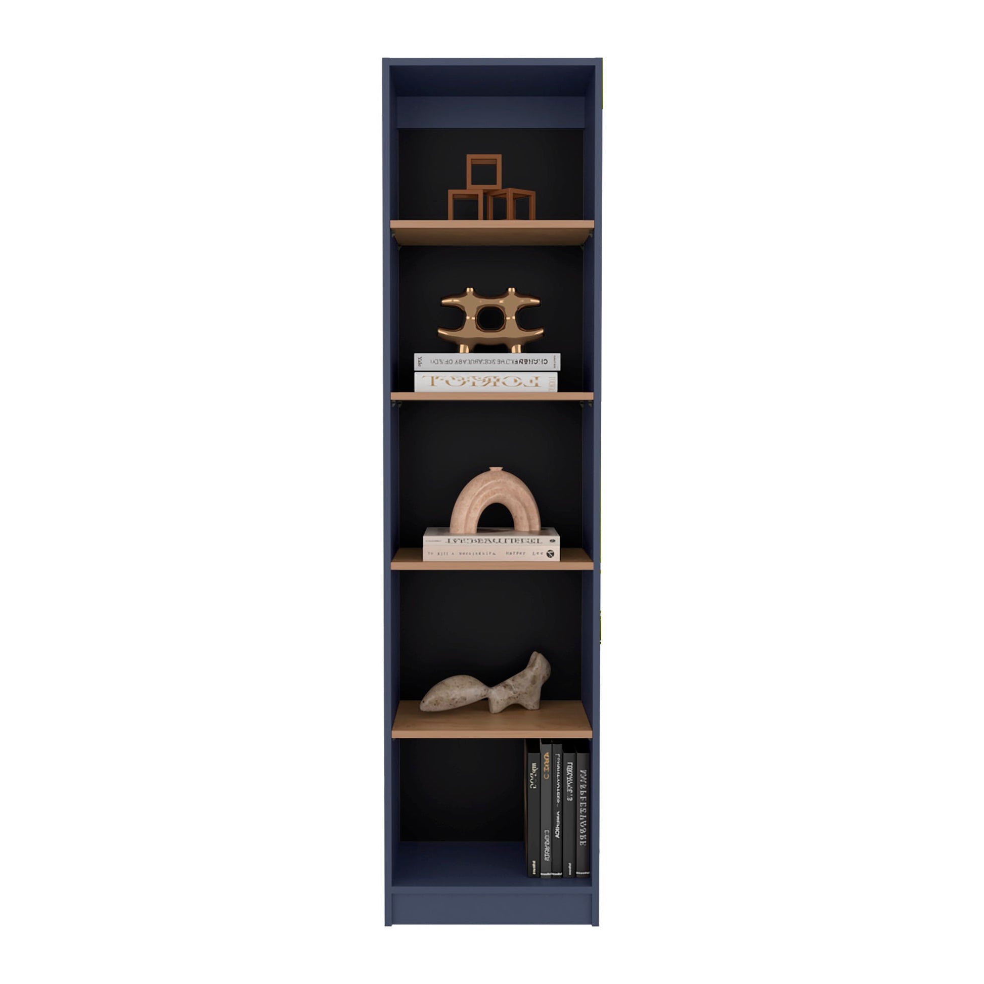Biblioteca Home Xs 5 Espacios 180X45X29 Rta Azul Fresno Zf