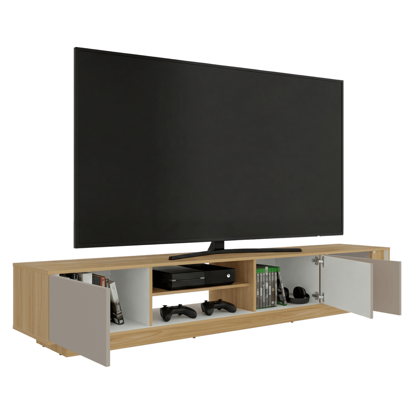 Rack Tv Maldivas 40X230X43 Rta Fresno Eu Capri Blanco