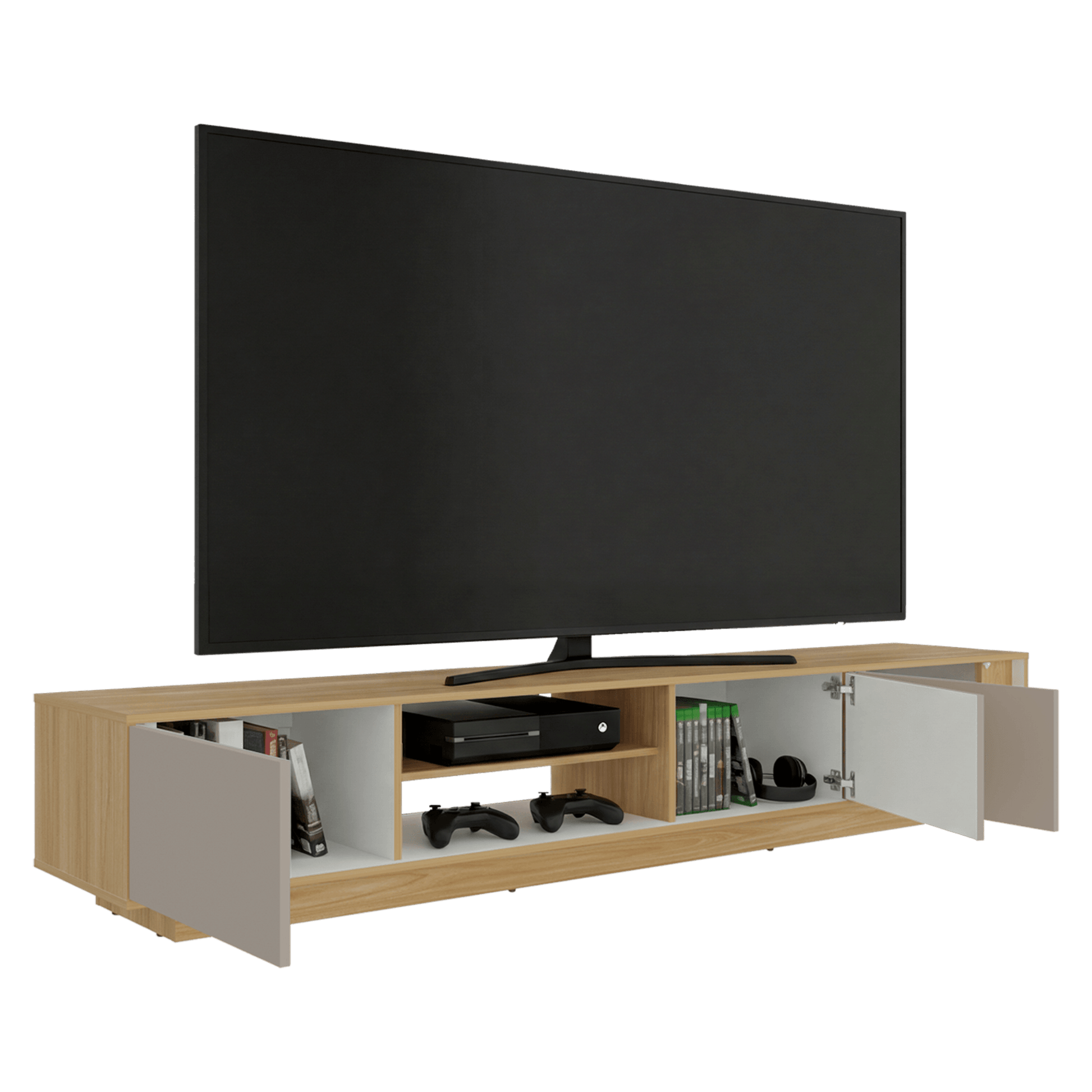Rack Tv Maldivas 40X230X43 Rta Fresno Eu Capri Blanco