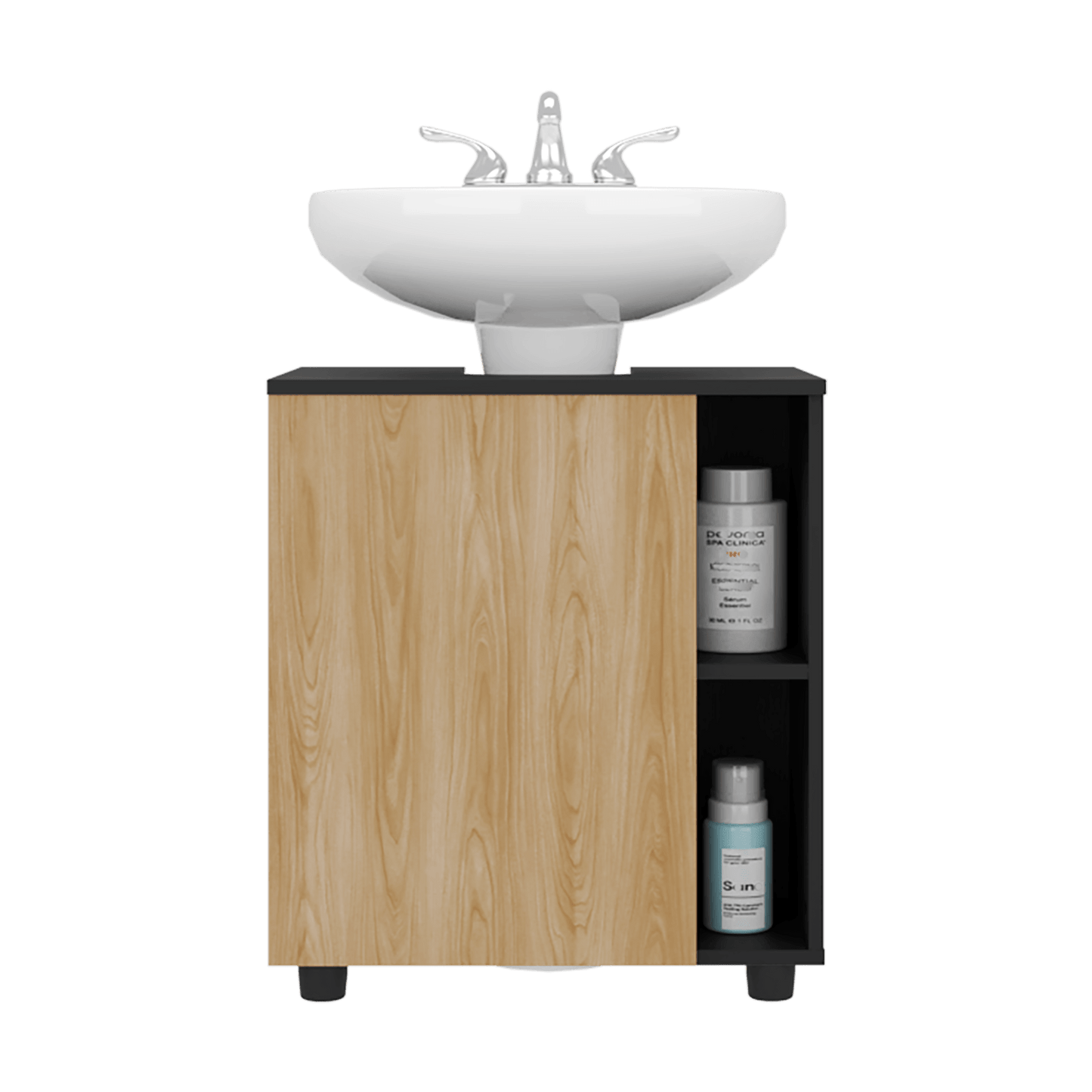 Mueble Para Lavamanos Pascuale 62X55X41 Rta Fresno Wengue