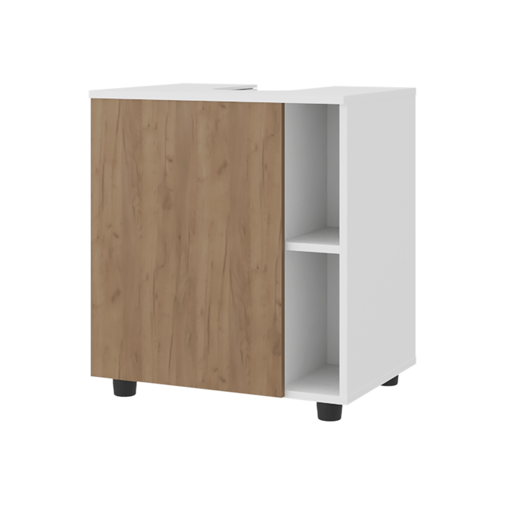 Mueble Para Lavamanos Pascuale 62X55X41 Rta Blanco Fresno  Zf
