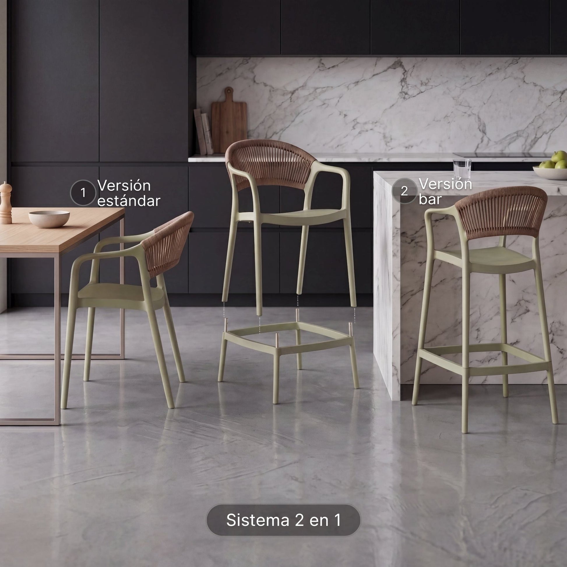 Silla Bali 75X53X56 Rta Verde