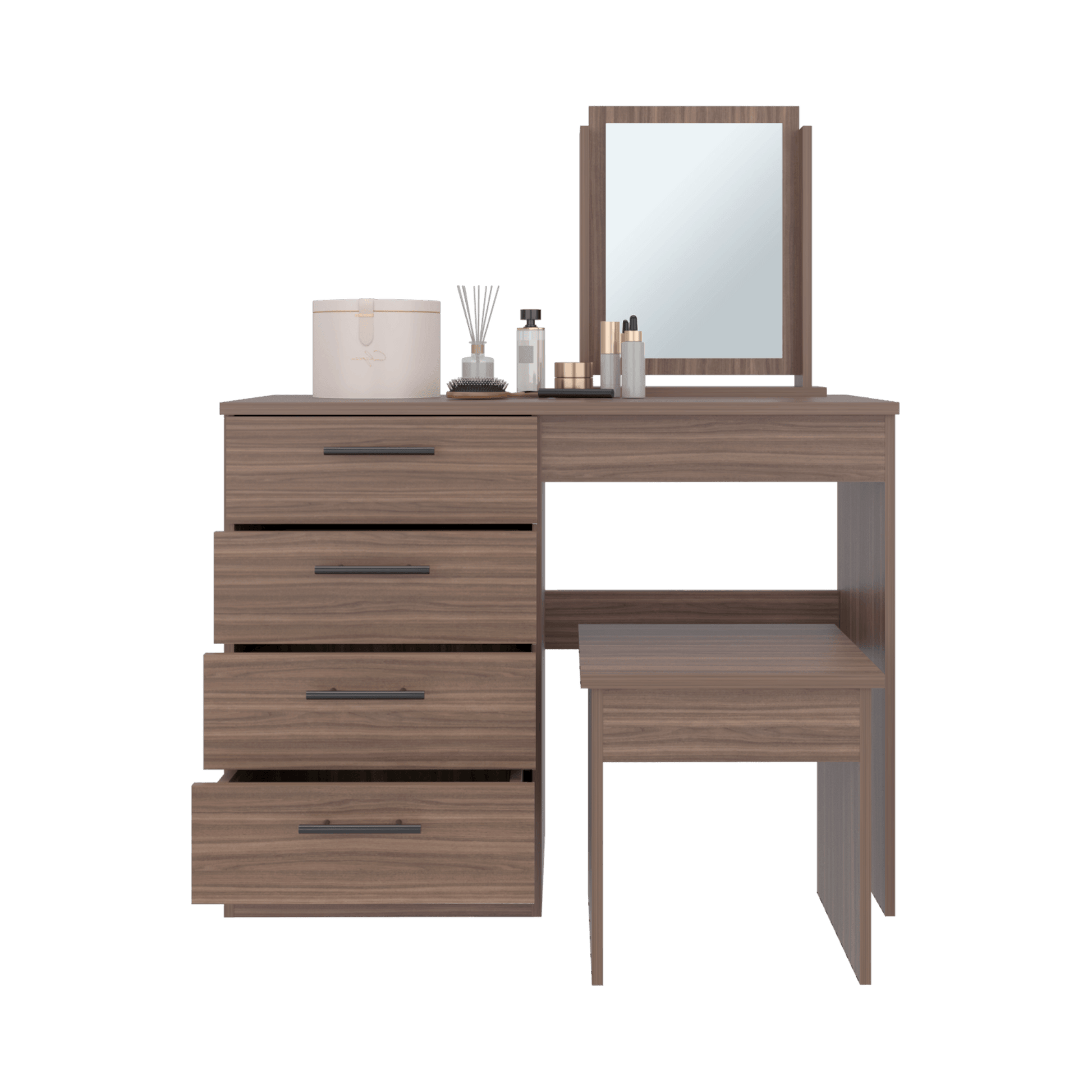 Mueble Tocador Kaia Rta Avellana + Wengue