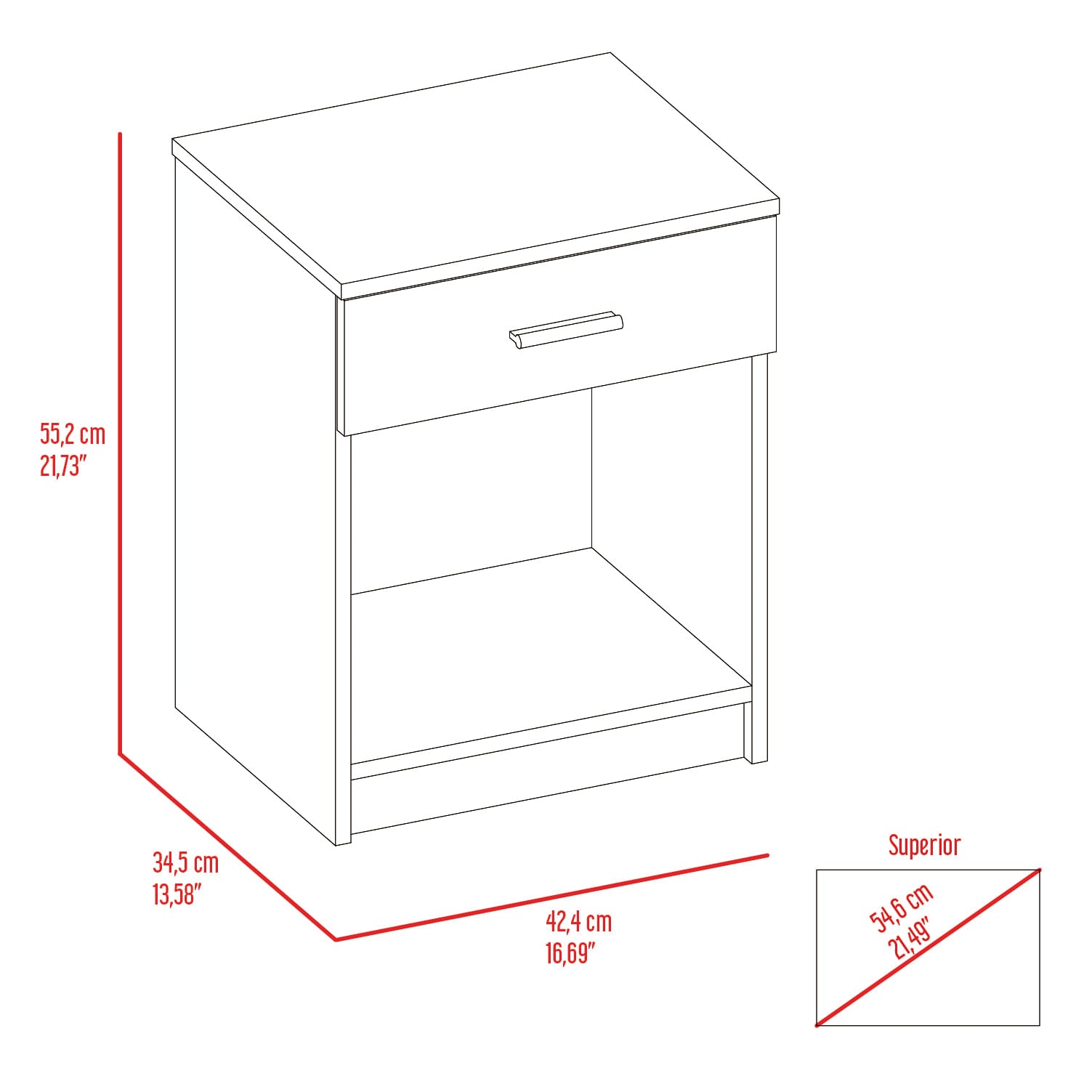 Nochero Eco Rta Blanco