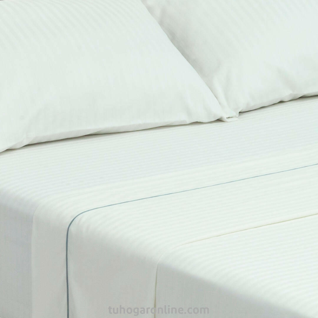 Juego De Sabanas Para Cama 2X2 800 Hilos Satinada Blanco Hueso