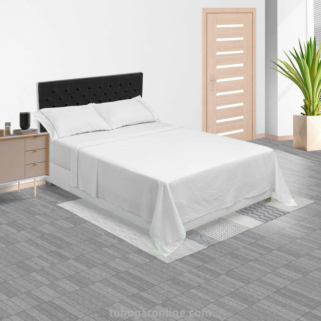 Juego De Sabanas Para Cama 2X2 800 Hilos Satinada Blanco