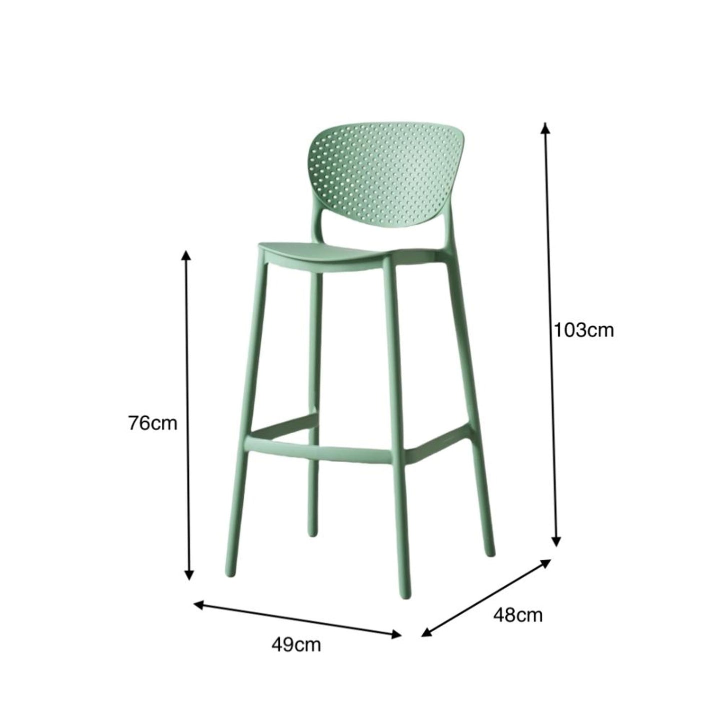 Silla Bar Rio 103X49X48 Rta Verde Olivo