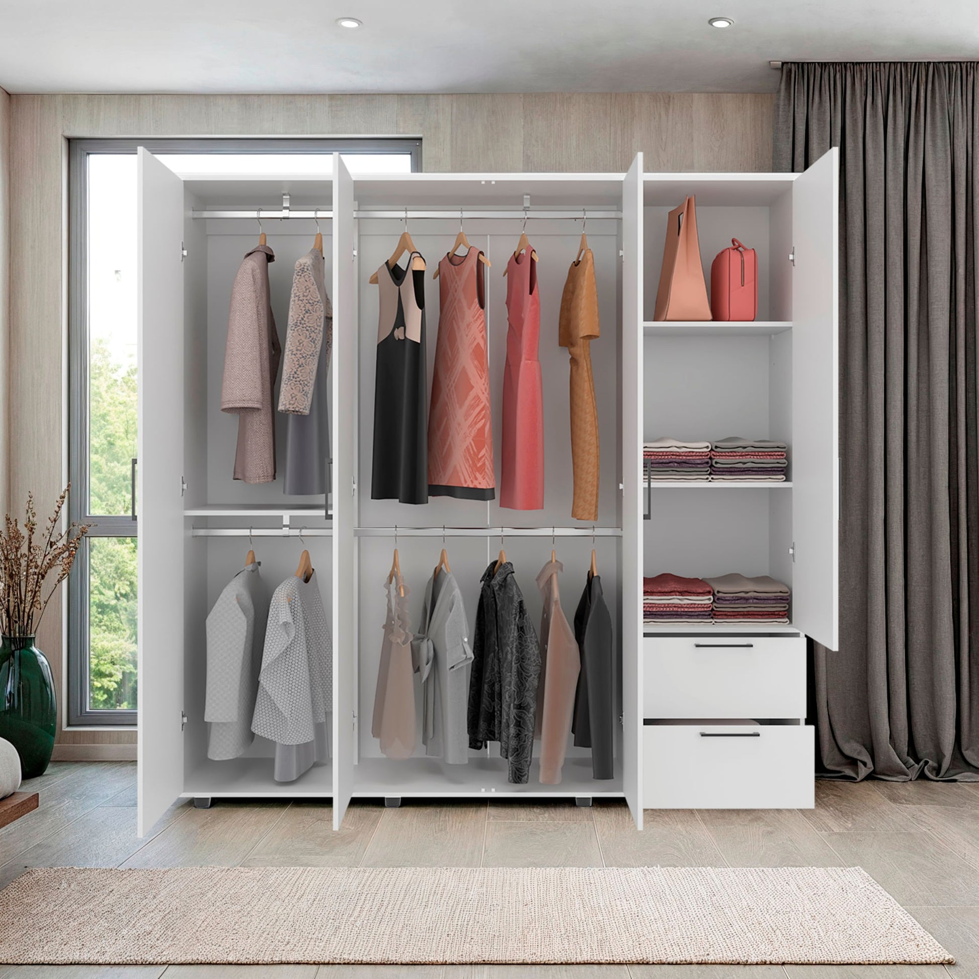Closet Vance 200X200X48 Rta Kronos Blanco Zf Zf