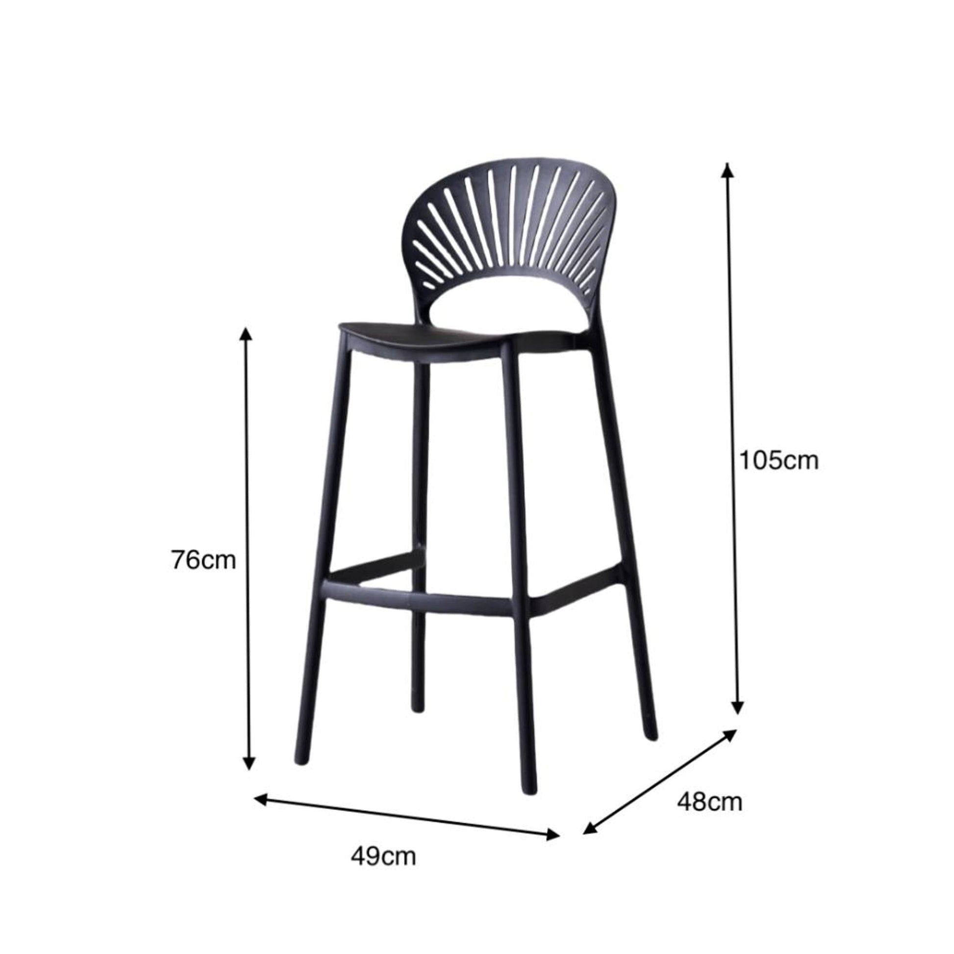 Silla Bar Paraiso105X49X48 Negro