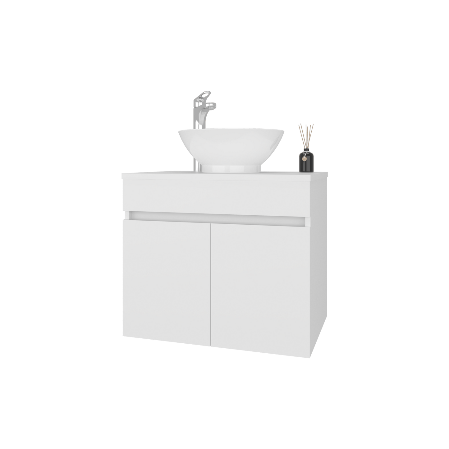 Mueble De Baño Aereo Manchester 51X59X44 Rta Blanco Mqz Zf