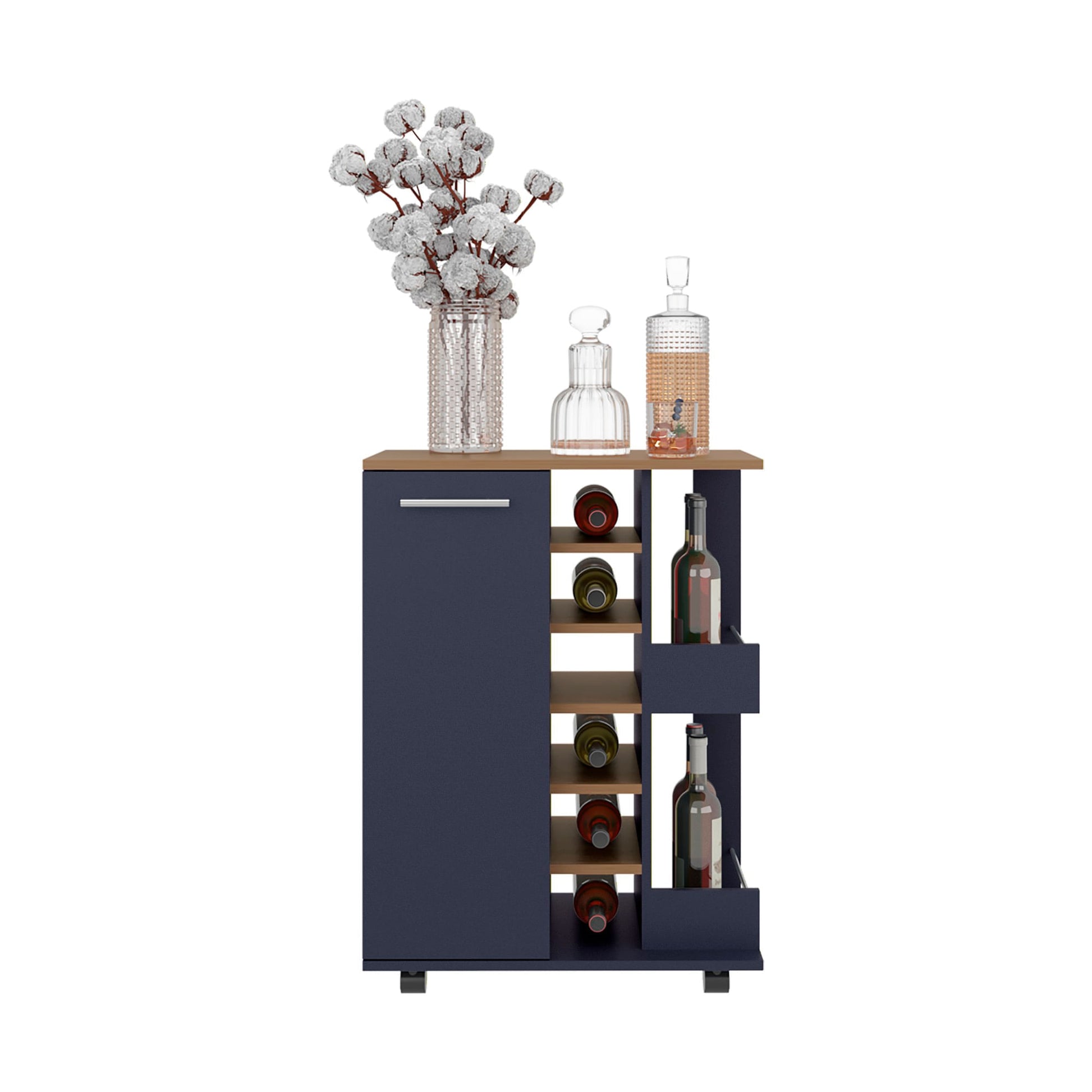 Carro Bar 81X60X37 Rta Azul Fresno Zf