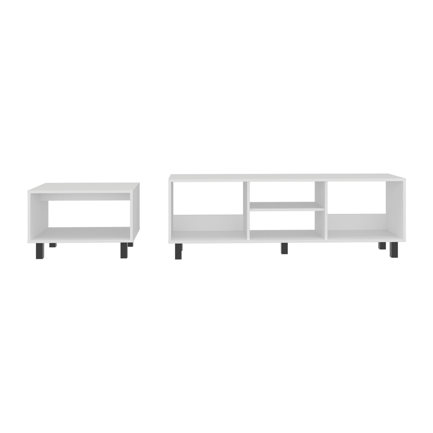 Combo Rack + Mesa De Centro Eclipse Rta Blanco Zf