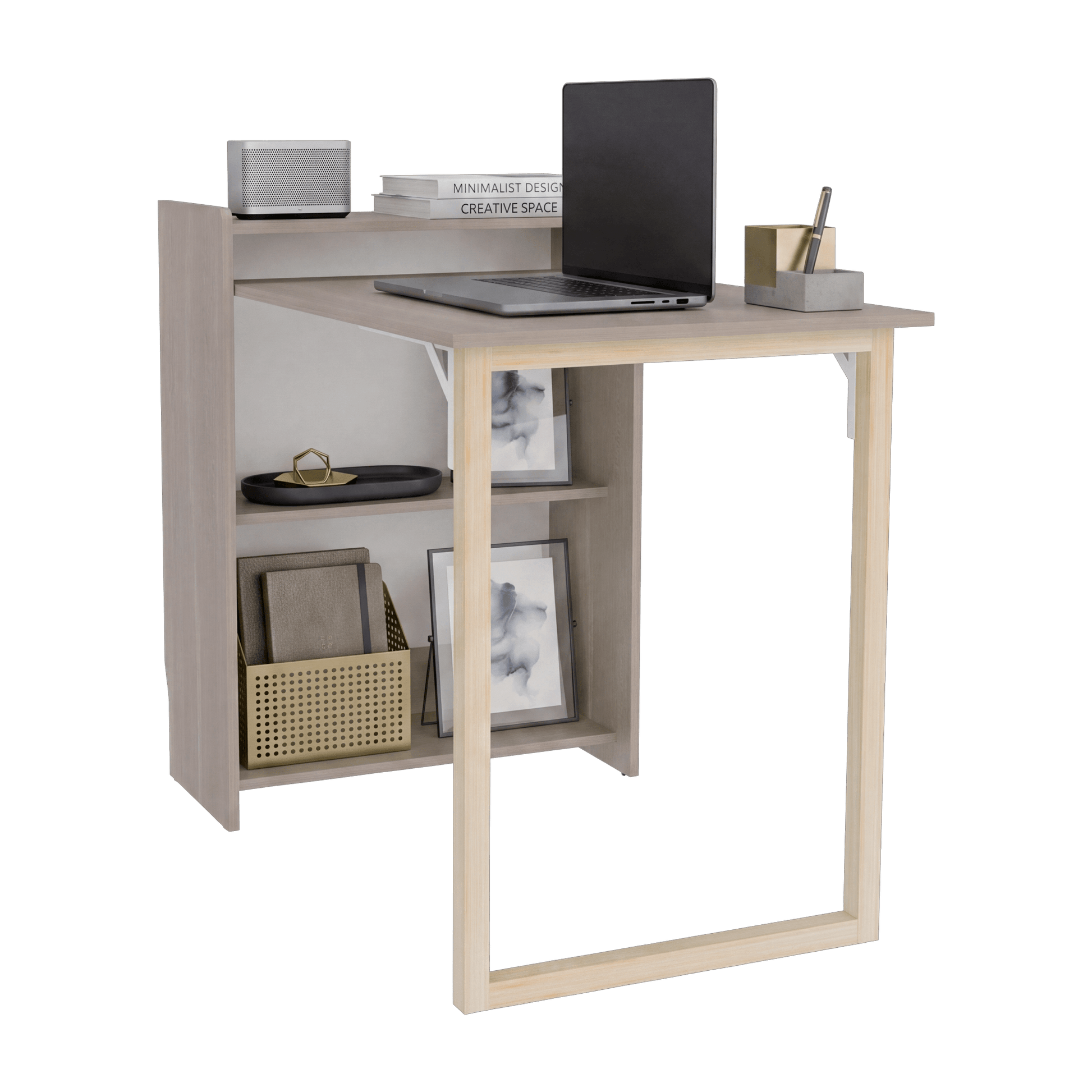 Escritorio Plegable Lesli 85X63X30 Rta Bardolino Zf