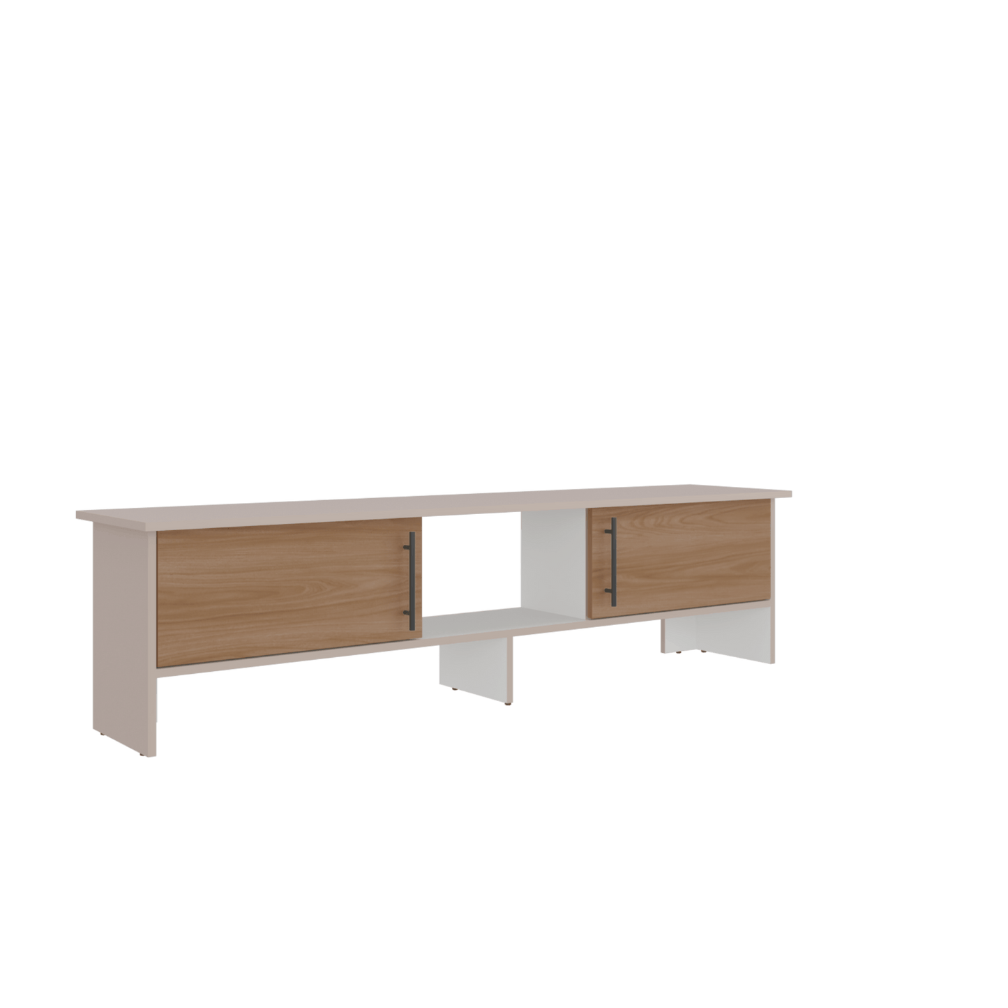 Rack De Tv Dago 41X160X35 Rta Capri Blanco Fresno Eu