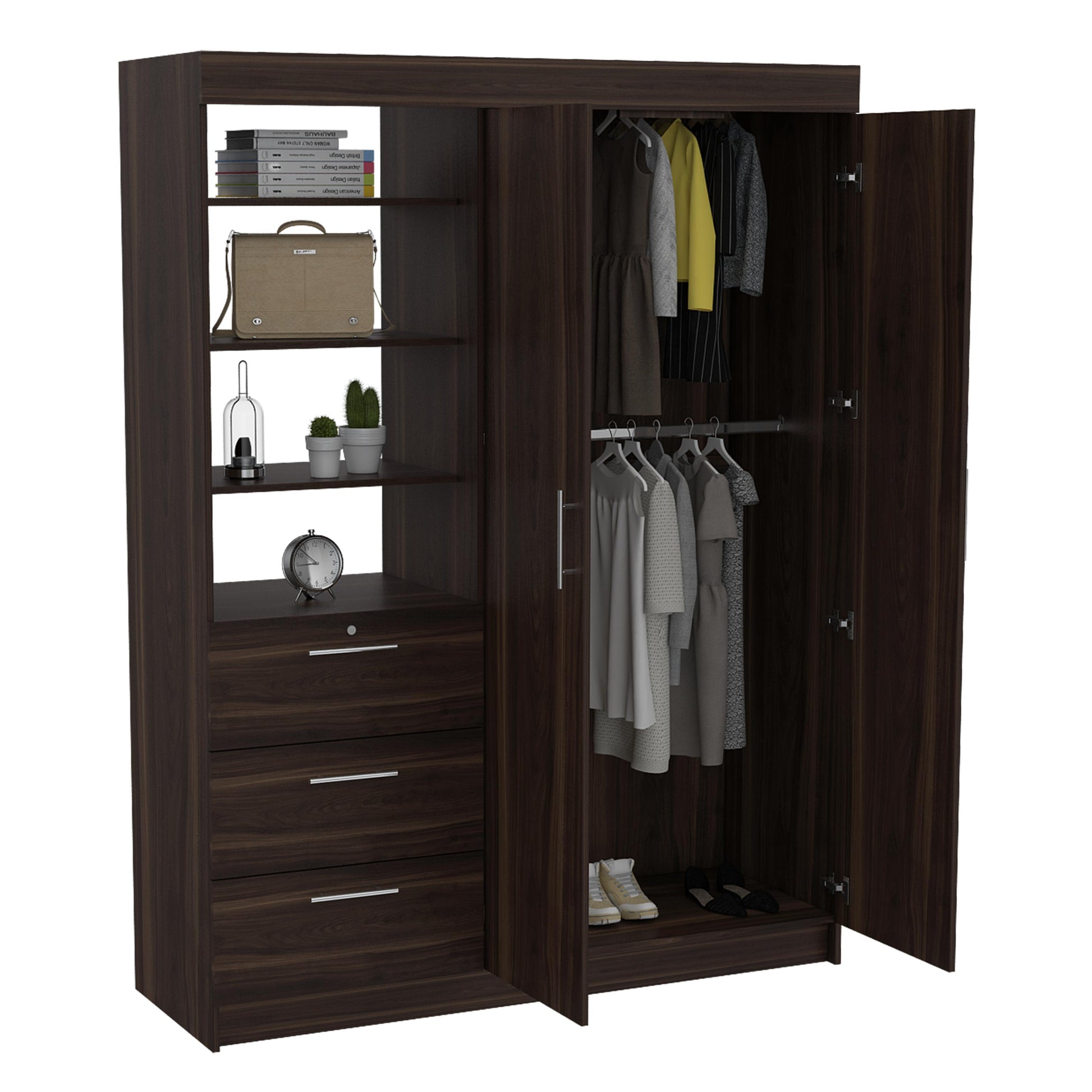 Closet Kenya 200 X 150 X 52 Rta Nogal