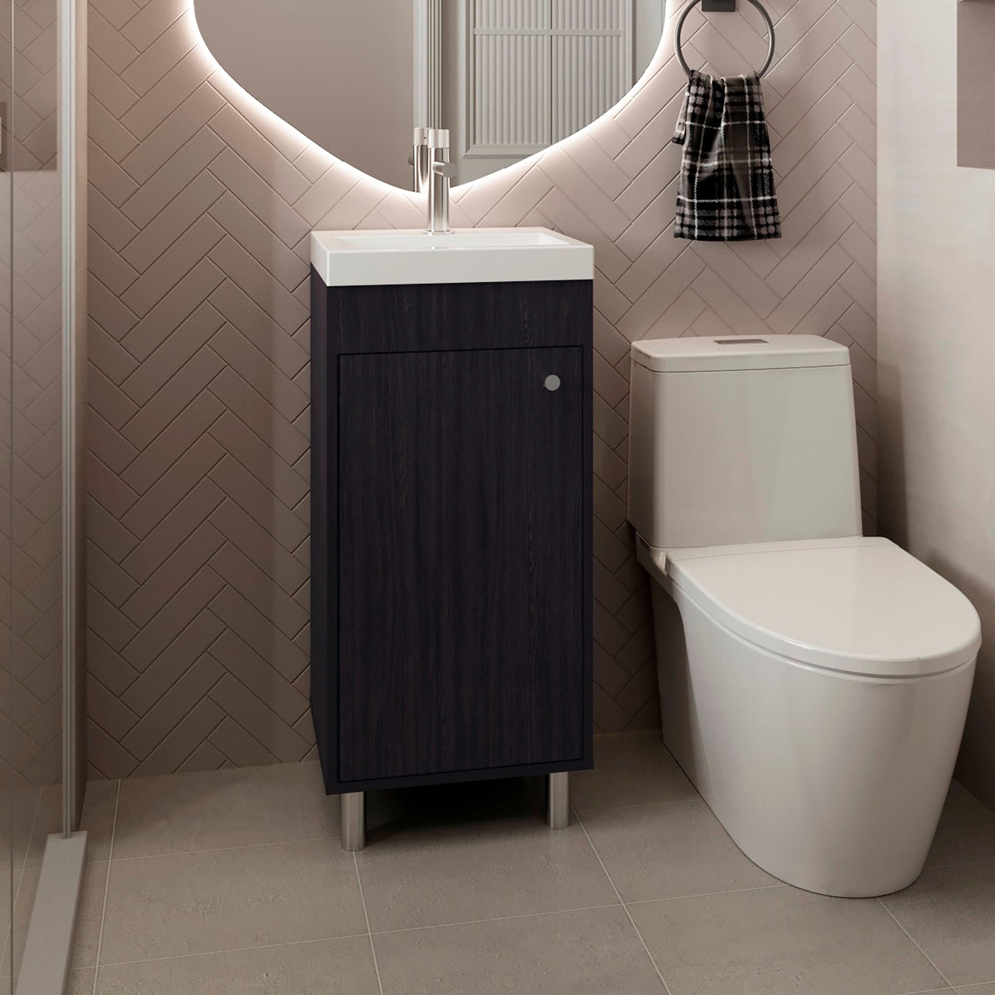 Mueble Lavamanos Rivera 84X40X32 Rta Wengue Zf
