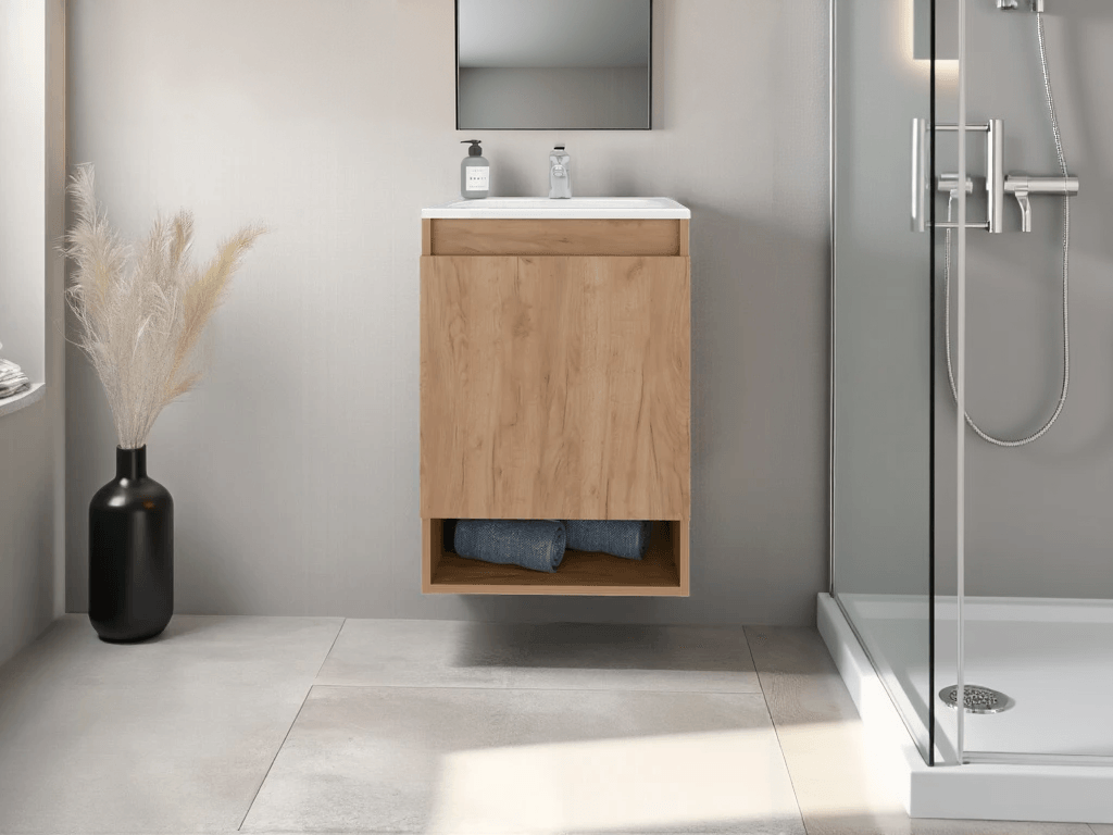Mueble De Baño Nissi 45 63X44X46 Rta Fresno Europeo Zf
