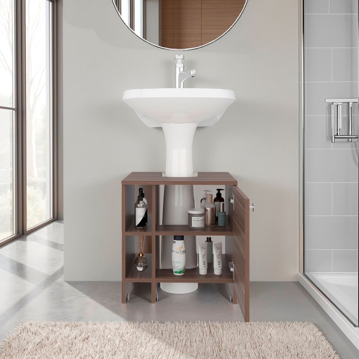 Mueble Lavamanos Básico 50X47X37 Rta Avellana Zf