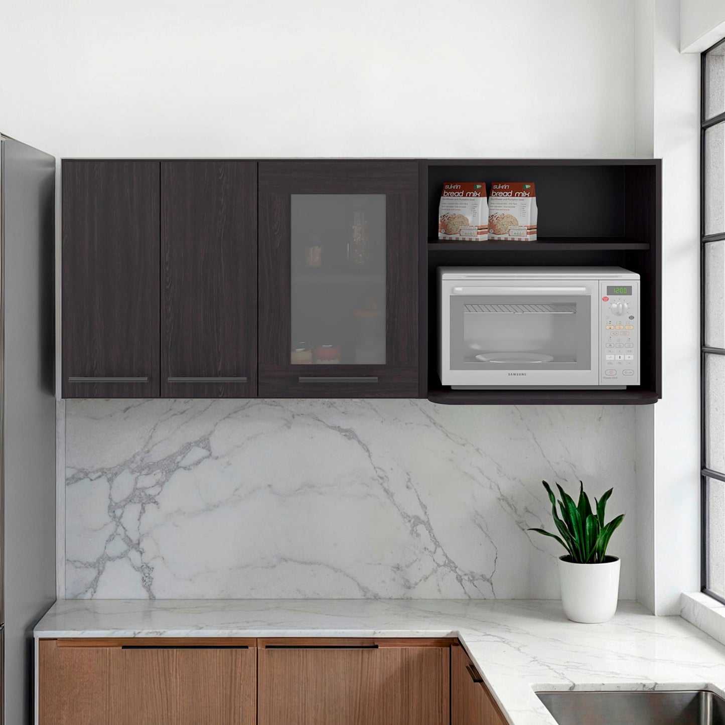 Mueble Superior Cocina Hasselt 60X150X40 Rta Wengue Zf