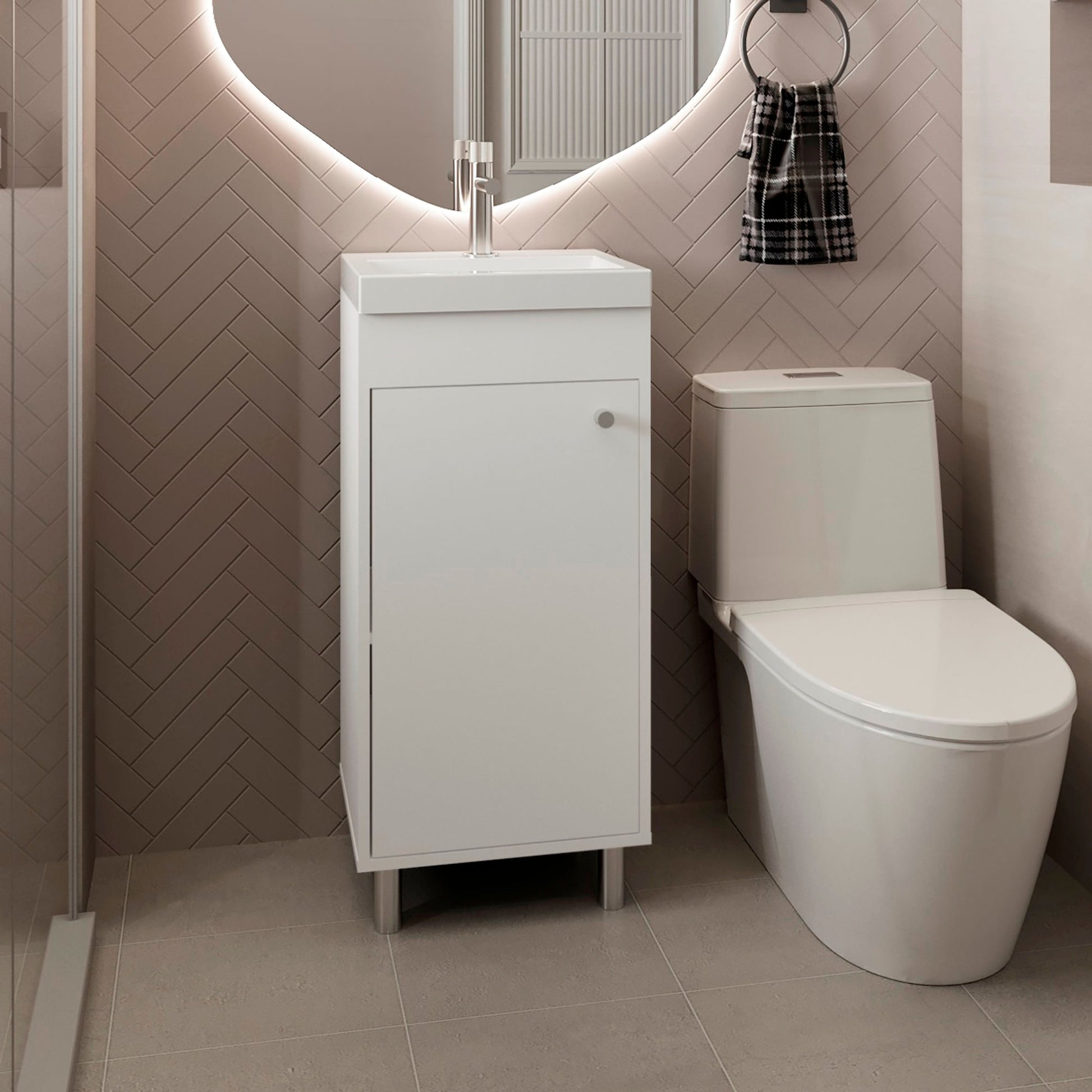 Mueble Lavamanos Rivera 84X40X32 Rta Blanco Zf