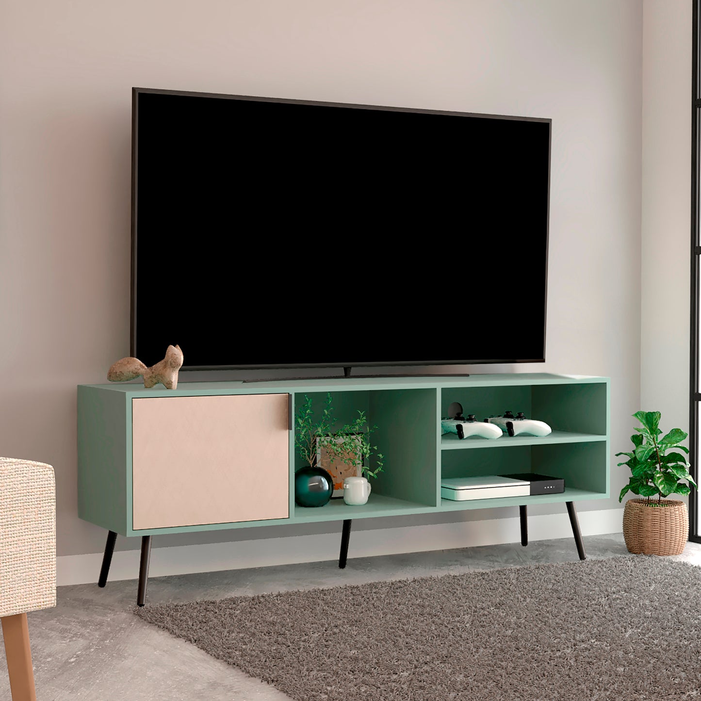 Rack Para Tv 65'' Vulcan 58X160 Rta  Agave Toquilla