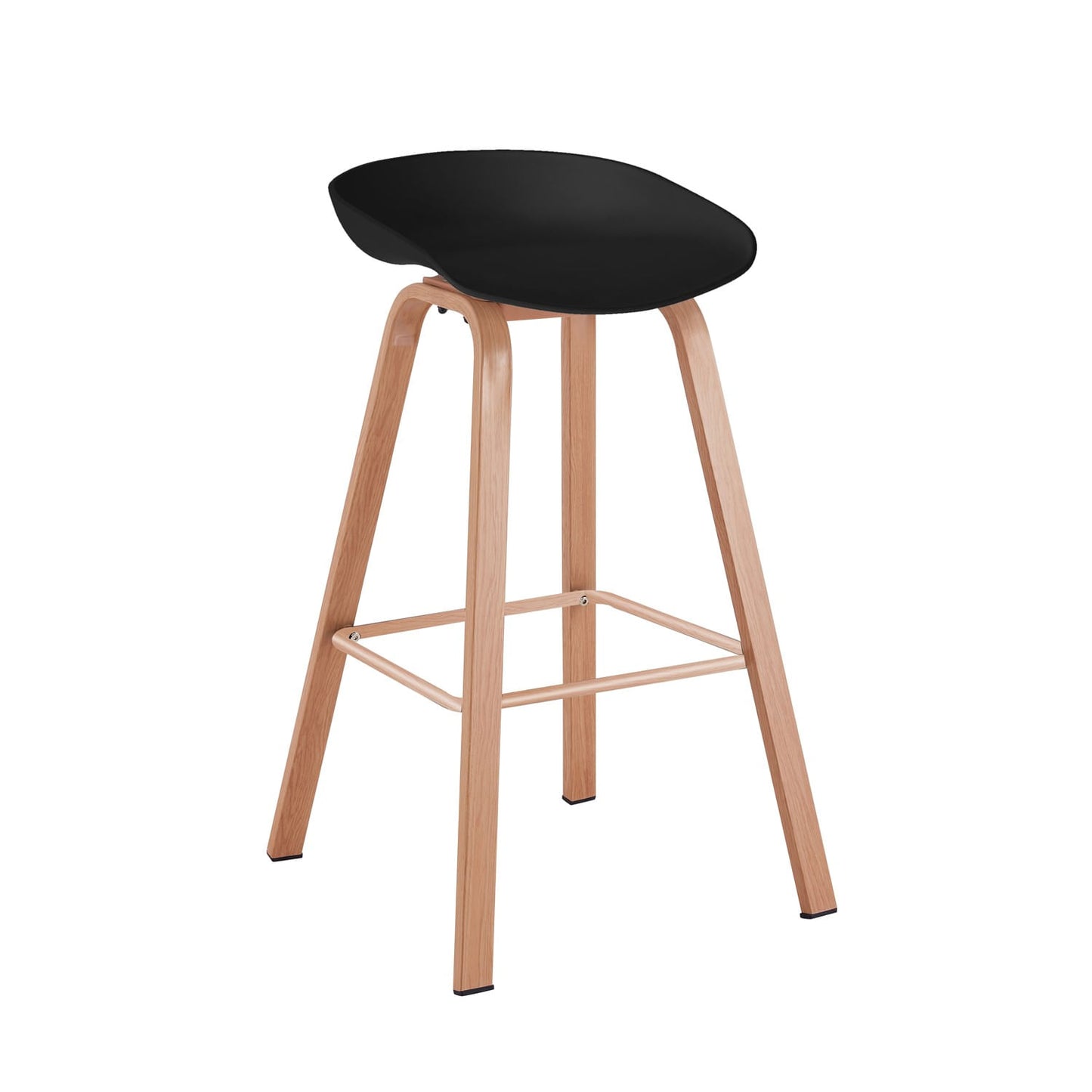 Set X2 Banco De Bar B-47 - Bm-Wb03 86X54X47 Negro Cafe Claro