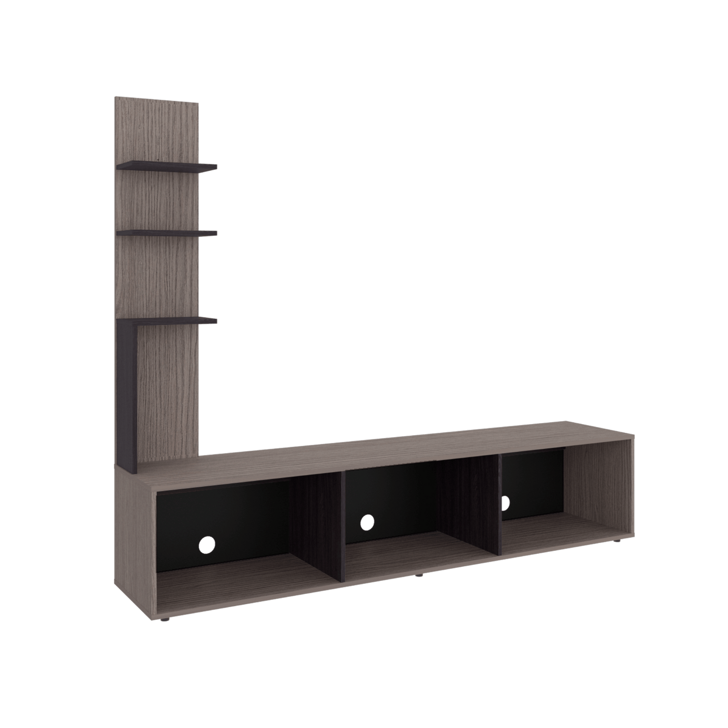 Centro De Entretenimiento 65" Canarias 161X190X40 Positano Wengue Zf
