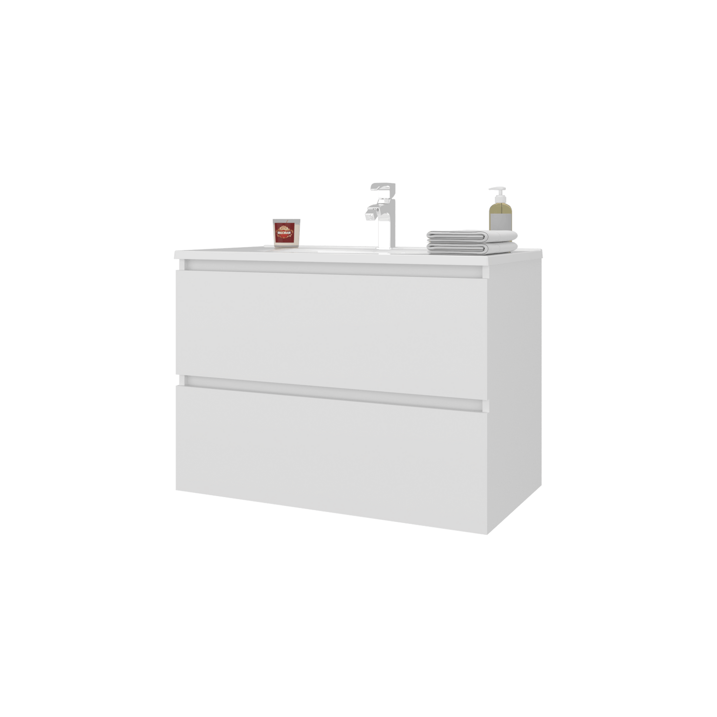 Mueble De Baño Opalo 80 56X80X45 Rta Blanco Mqz Zf