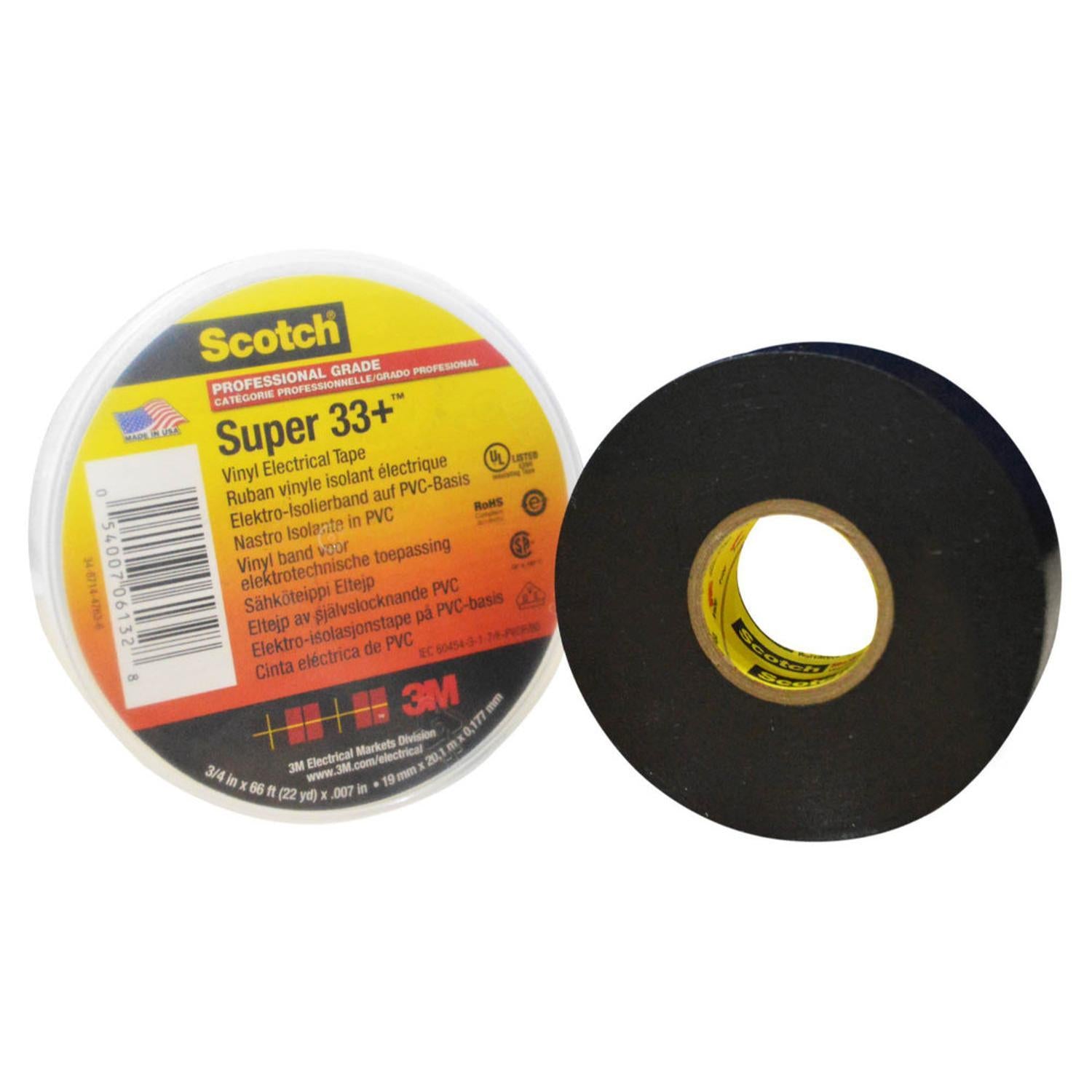 Cinta Aislante 3M Scotch Super 33 Grande 19 Mts  Cinta Autofundente 23 X 2Mts Gratis Le000012571