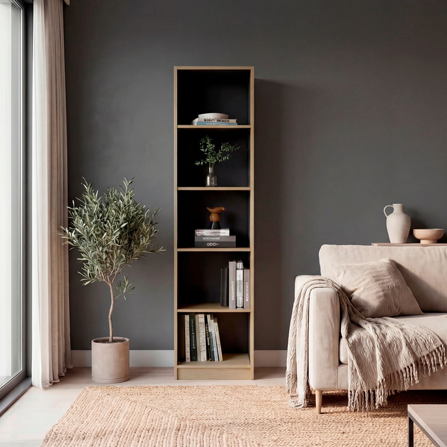 Estante Home E-M2 180X45X29 Rta Cartagena Wengue Zf