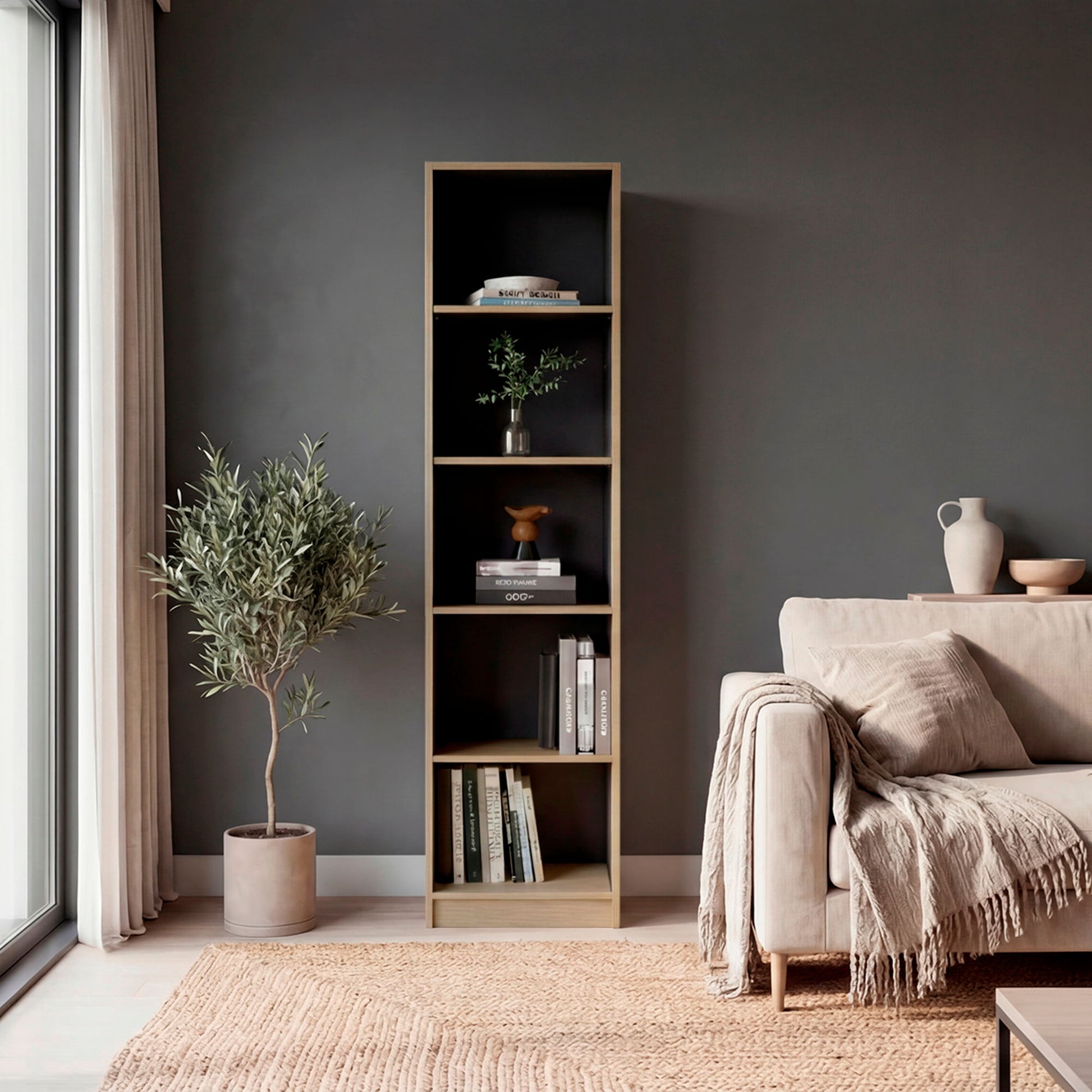 Estante Home E-M2 180X45X29 Rta Cartagena Wengue Zf
