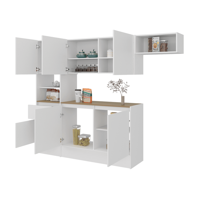 Cocina Dali 179X55X32 Rta Blanco Fresno Eu Zf