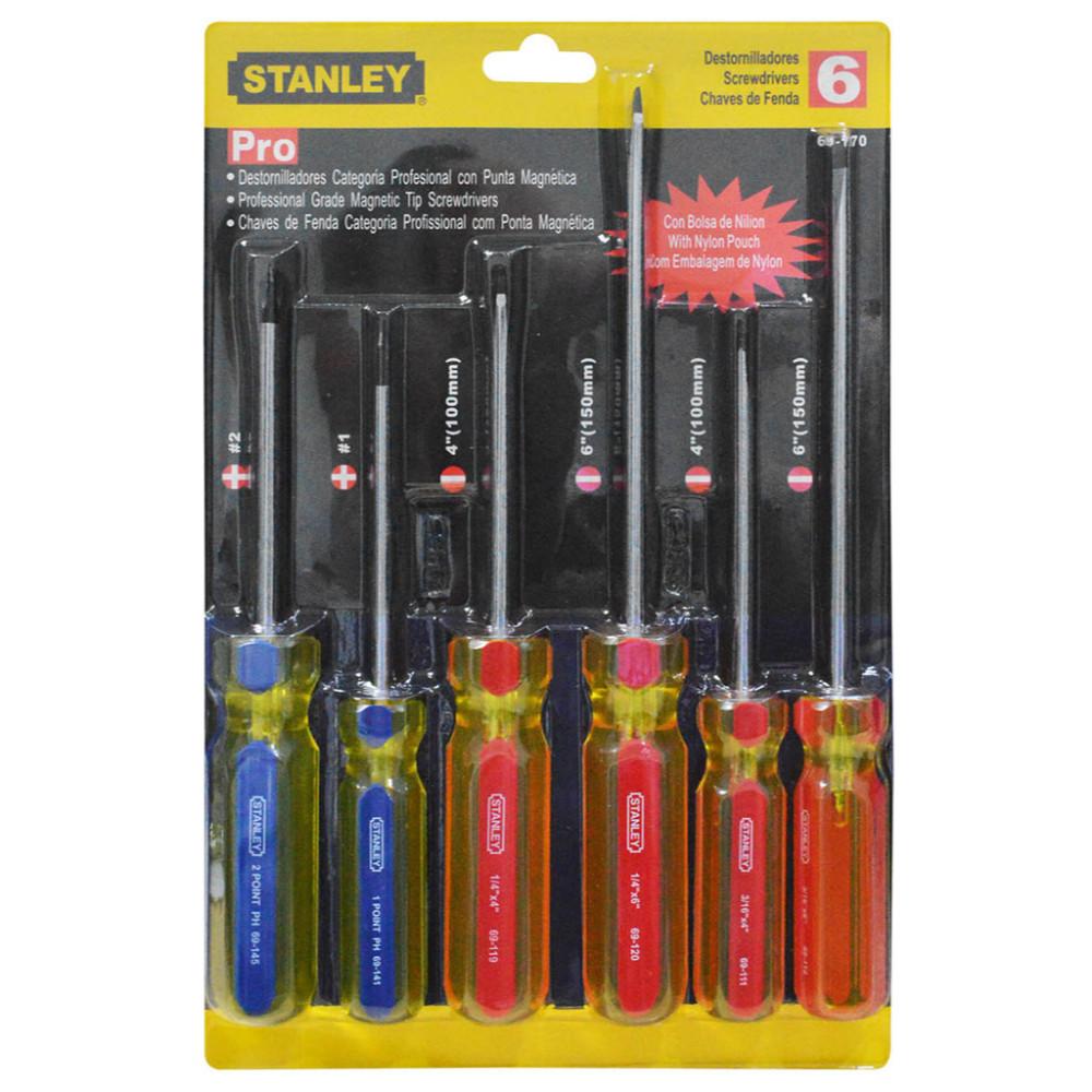 Destornillador Stanley Pro X 6 Juego Stht69170
