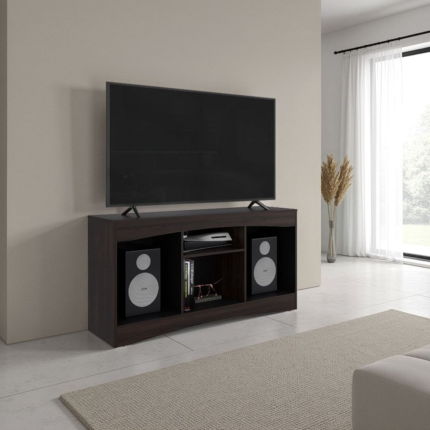 Mesa De Tv Fiorenzi 65"  70X139X37 Rta Nogal Wengue