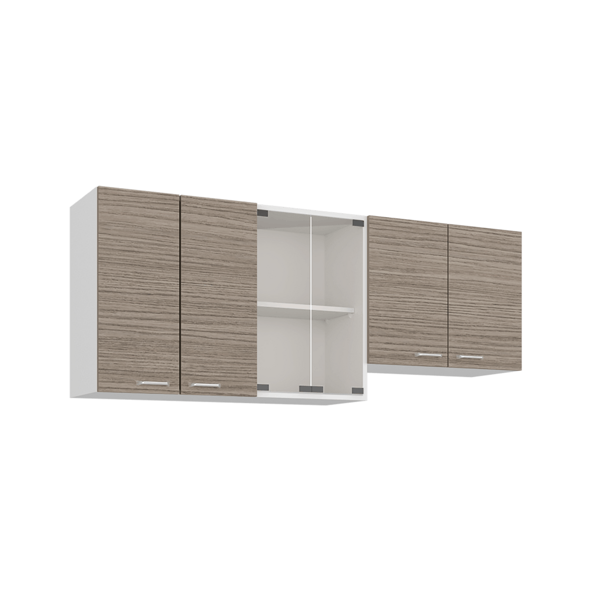 Mueble Superior Cocina Lumina 60X150X31 Rta Blanco Positano