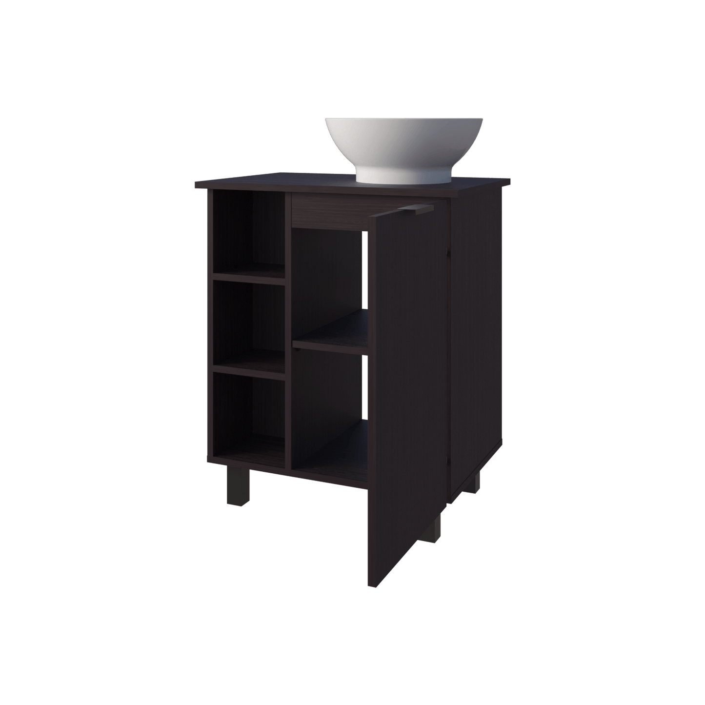 Mueble De Baño Alegra 88X62X42 Rta Wengue Zf