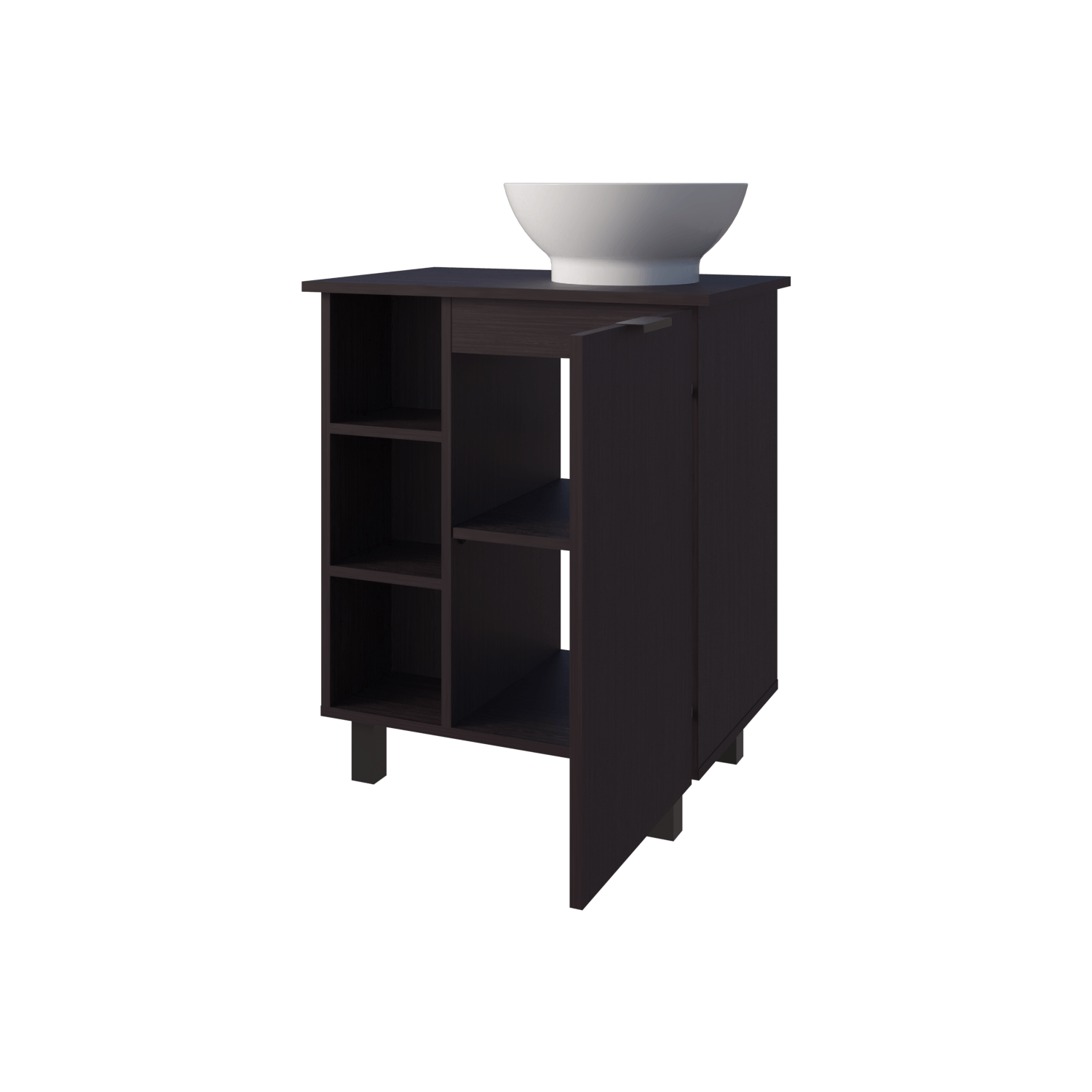Mueble De Baño Alegra 88X62X42 Rta Wengue Zf