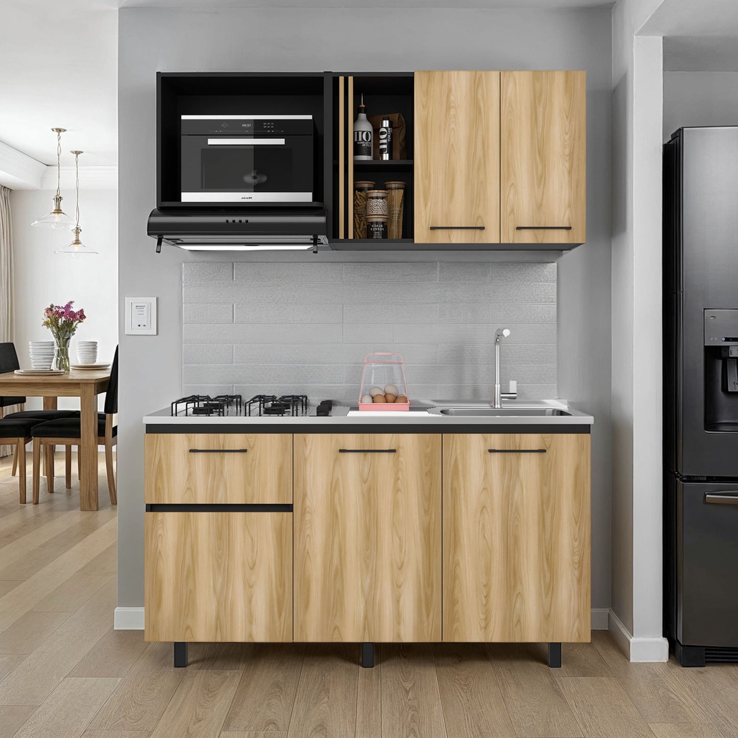 Cocina 150 Preston Der 84X145X52 Rta Wengue Fresno