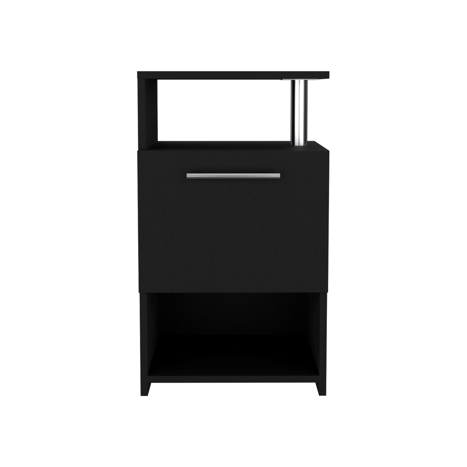 Mesa De Noche Alta Jena 70X40X36 Rta Wengue