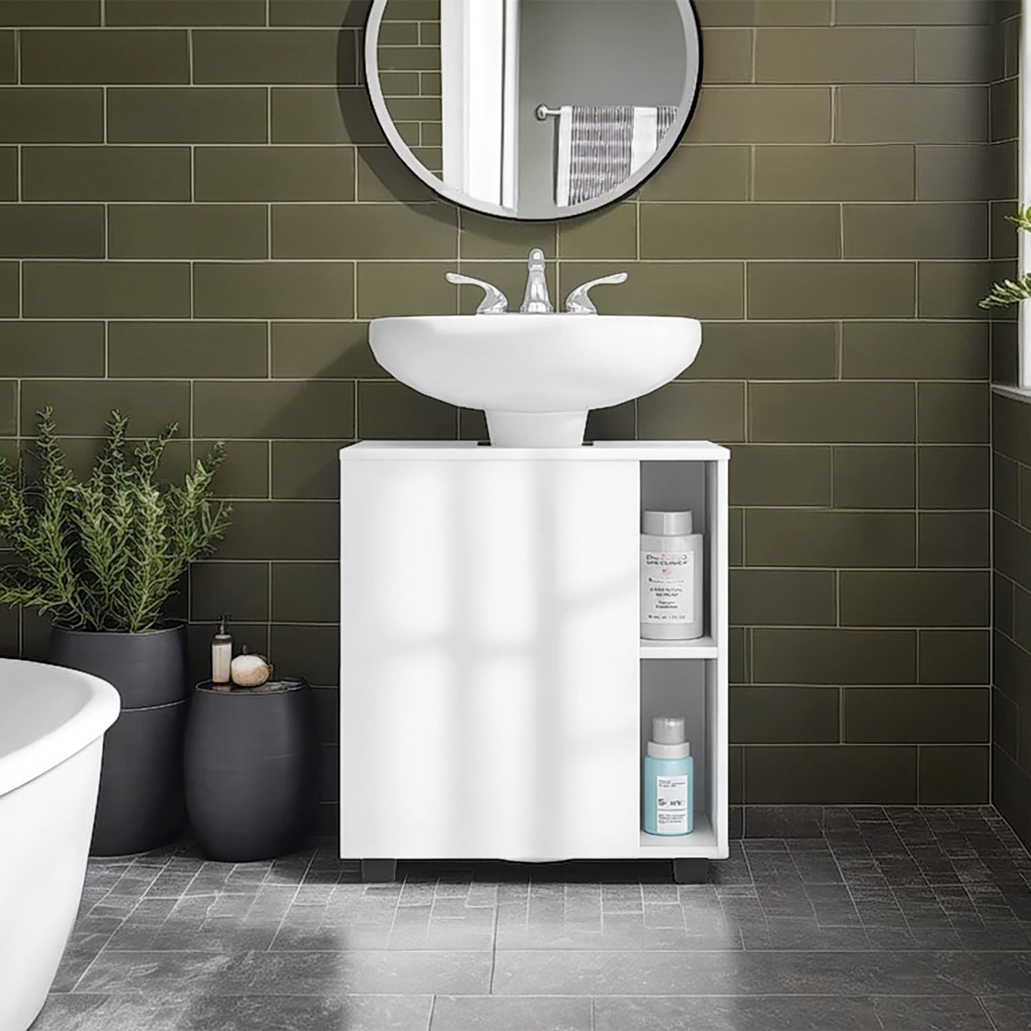 Mueble Para Lavamanos Pascuale 62X55X41 Rta Blanco