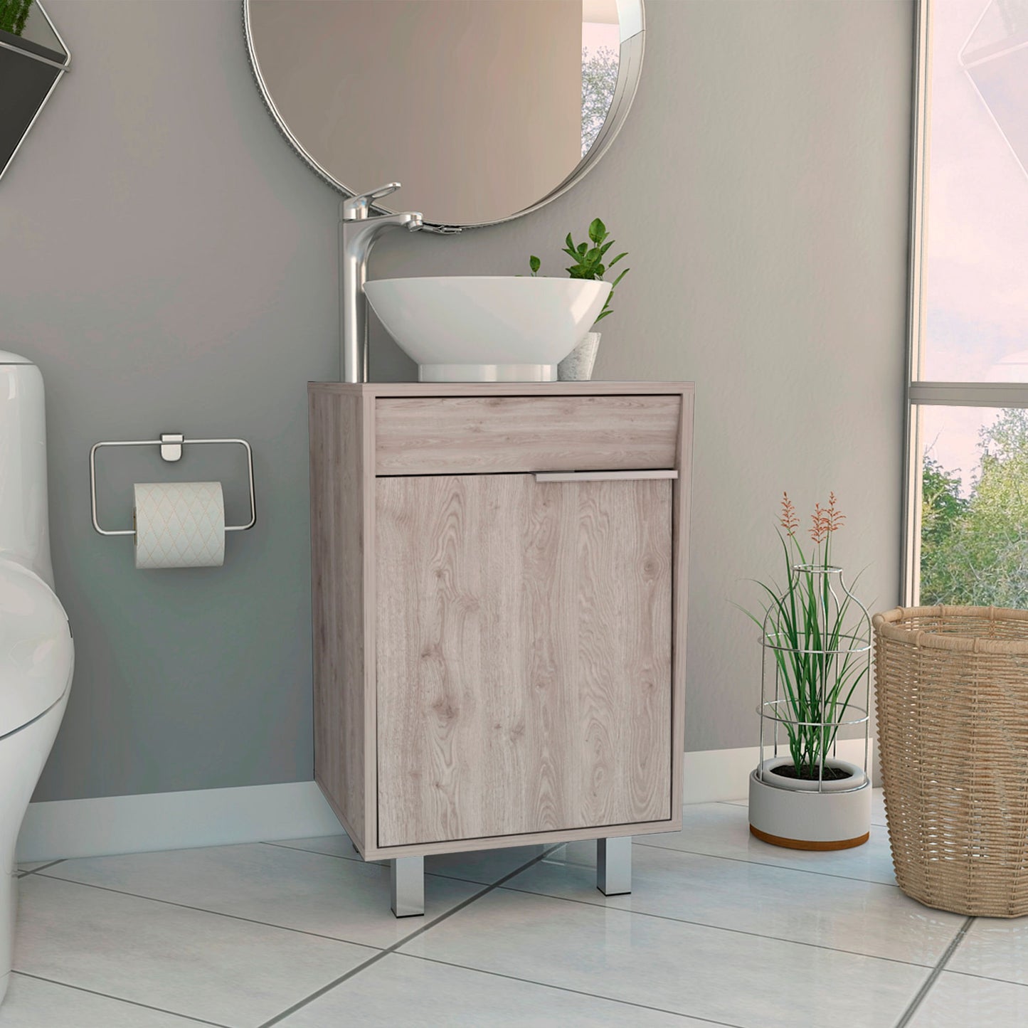Mueble Lavamanos Carter 45 Piso 86X45X45 Rta Bardolino Zf