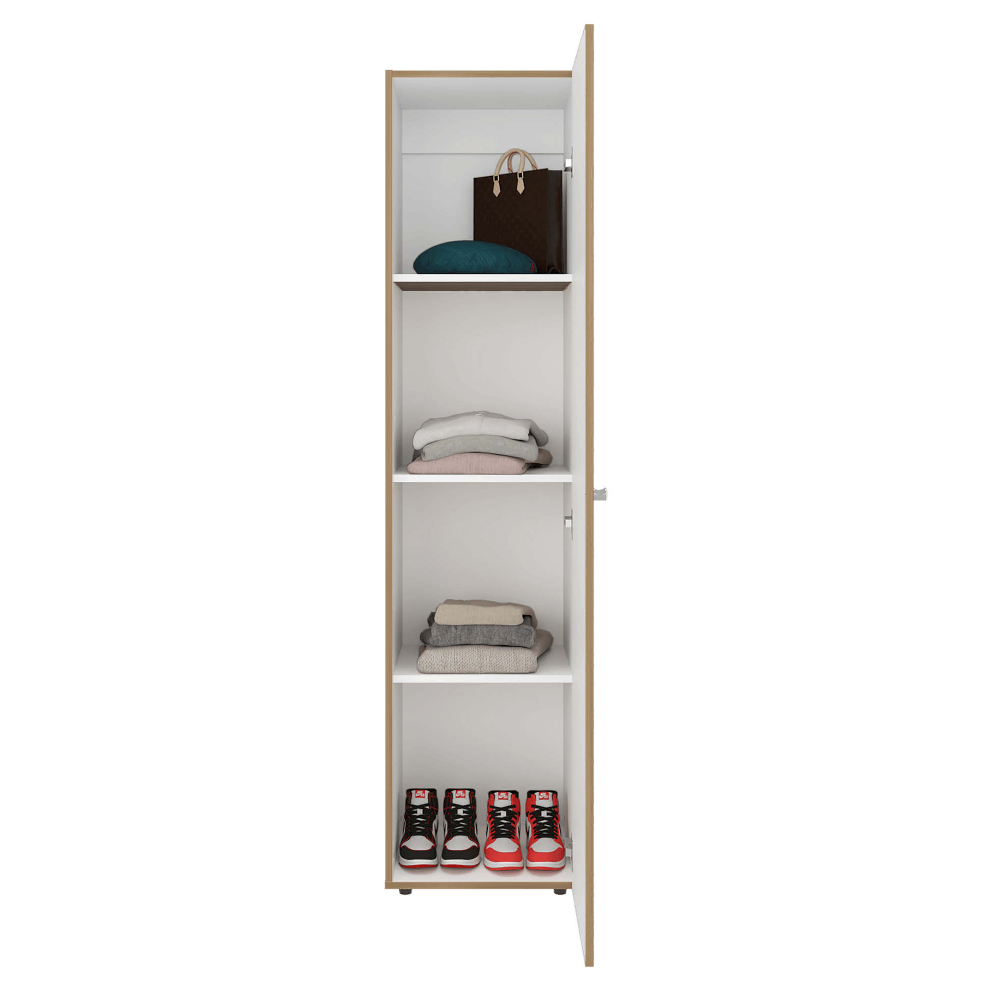 Closet Con Espejo Home Dreams 170X40X40 Rta Fresno Blanco Zf