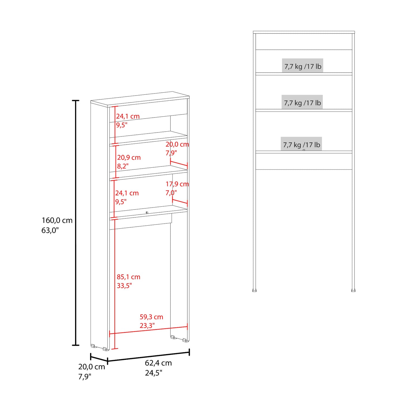 Optimizador De Baño Bath Bi Color 160X62X20 Rta Blanco Fresno Zf