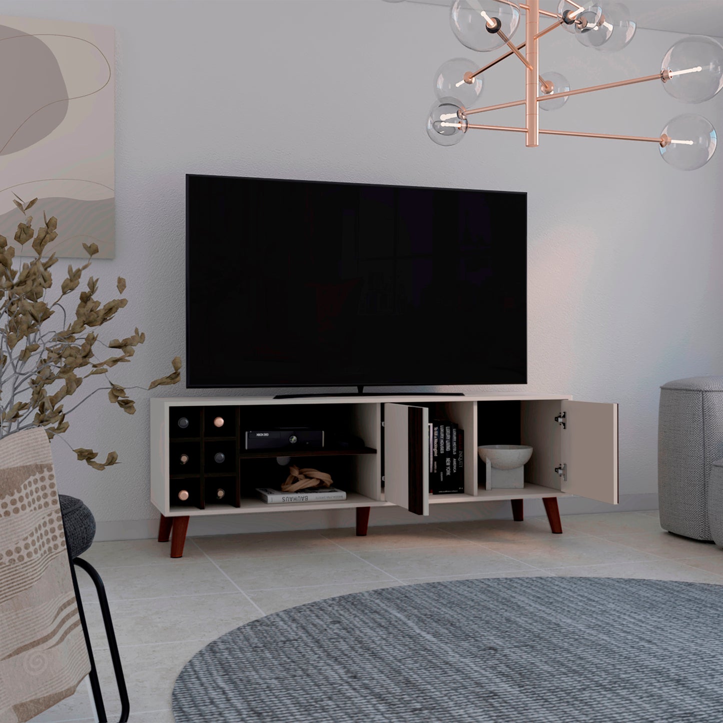 Rack Para Tv 65'' Lane 55X160 Rta Milan Capri