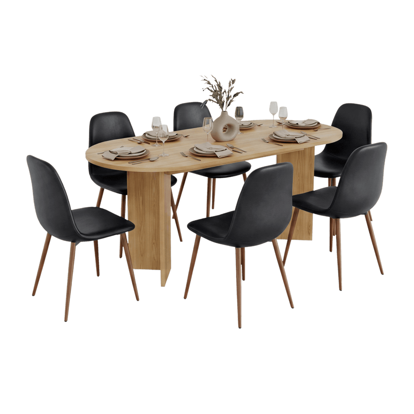 Comedor Ted 74X187X70 Rta Fresno Eu