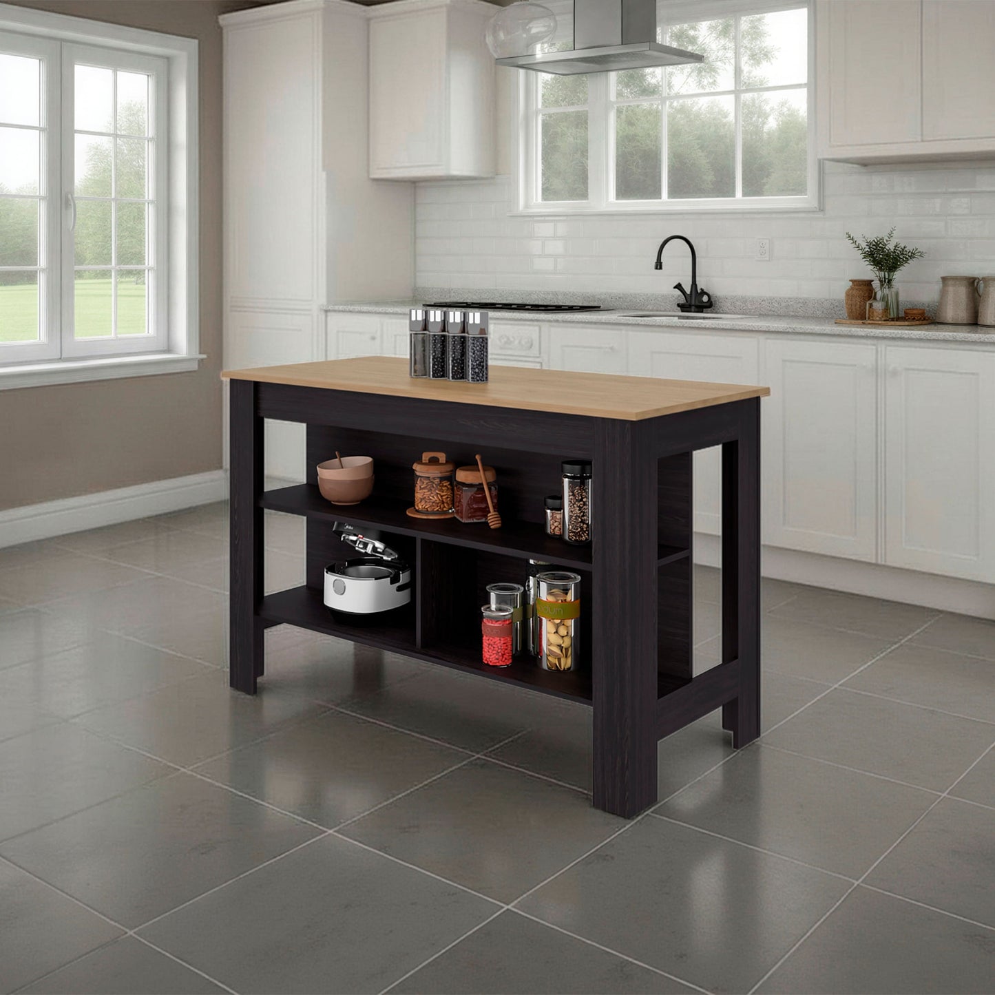 Isla De Cocina Cala 90X138X64 Rta Kronos Wengue Fresno Zf