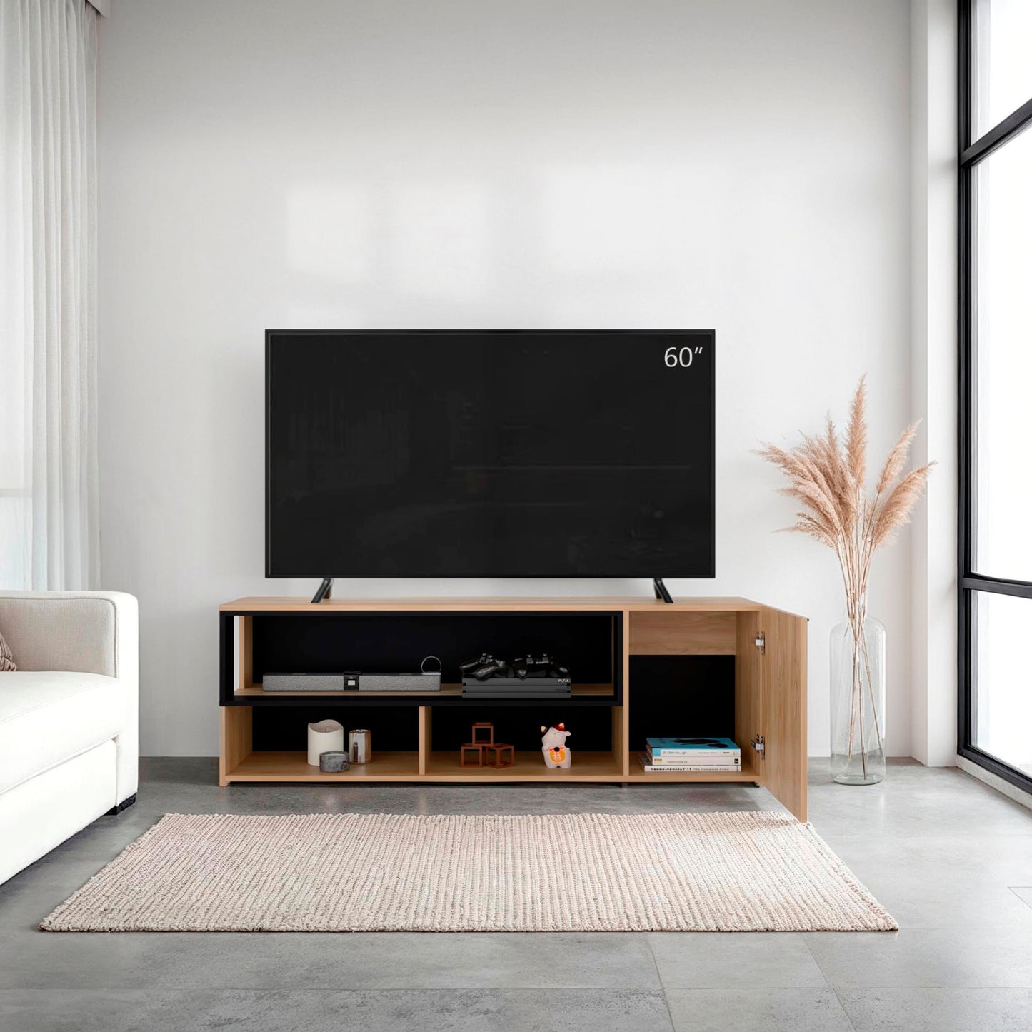 Rack De Tv Noland 50X151X35 Rta Fresno Eu Wengue
